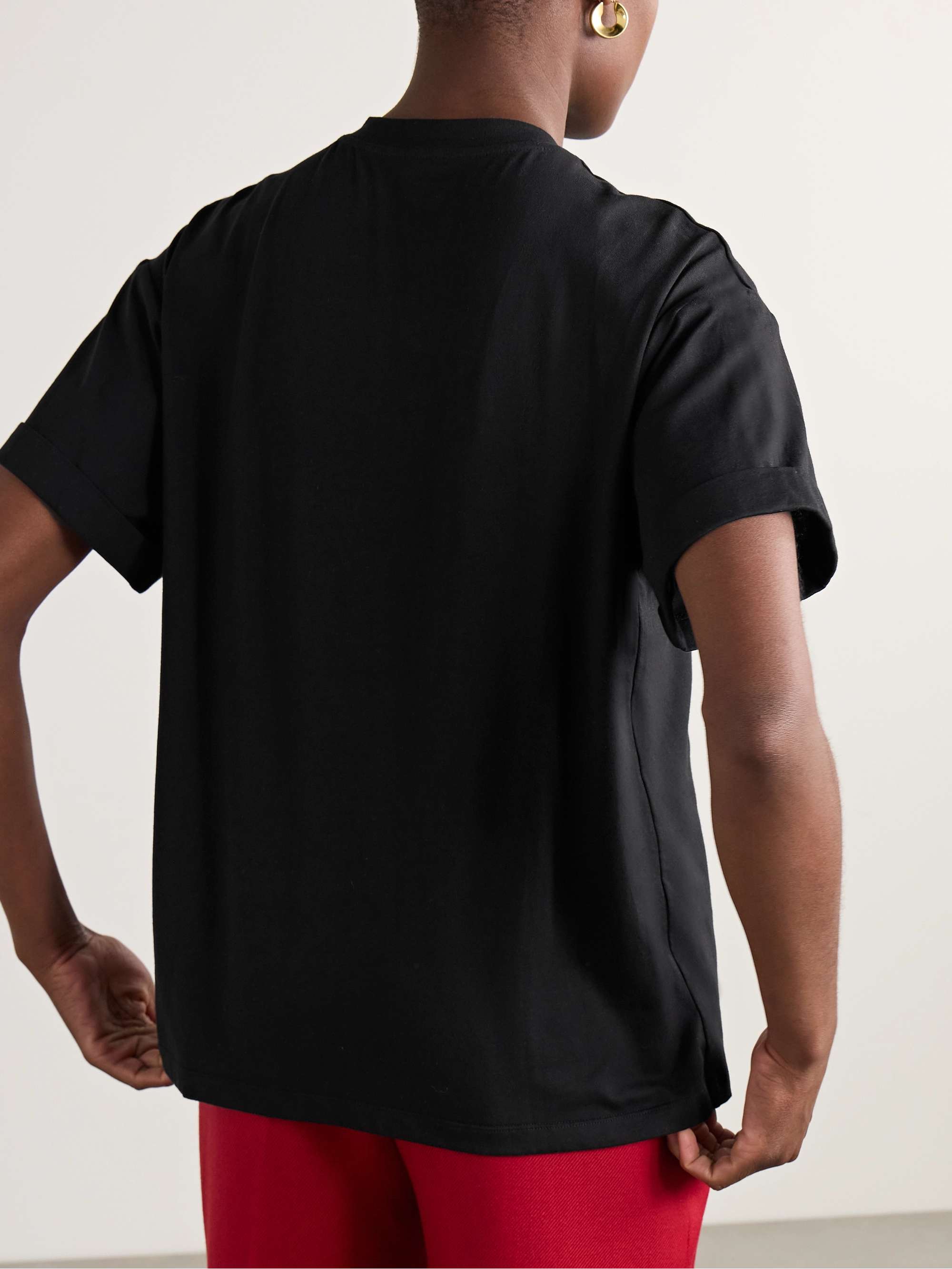 Embellished cotton-jersey T-shirt view