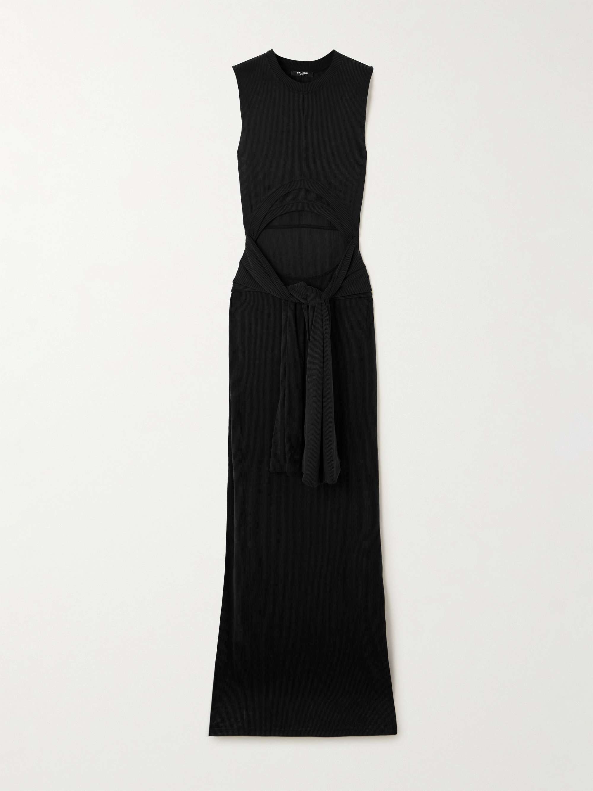 Cutout ribbed-jersey maxi dress view