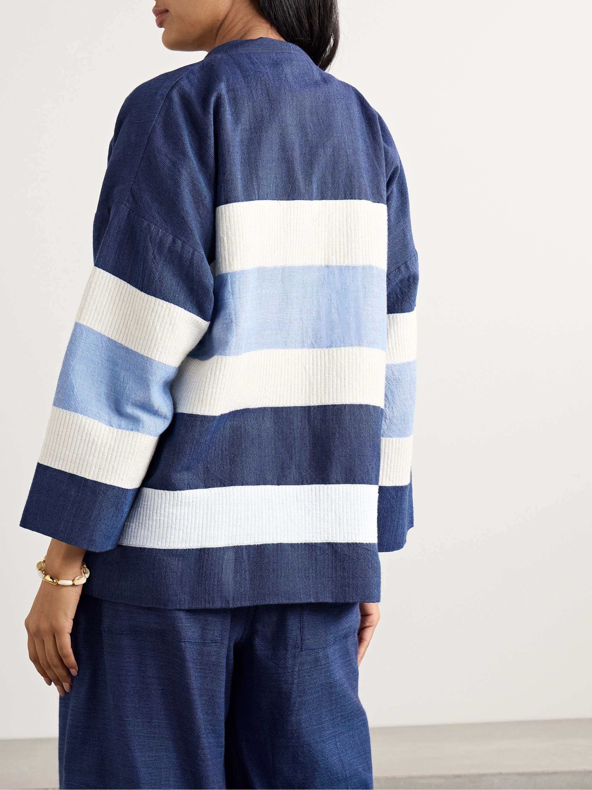 Terara striped cotton jacket view