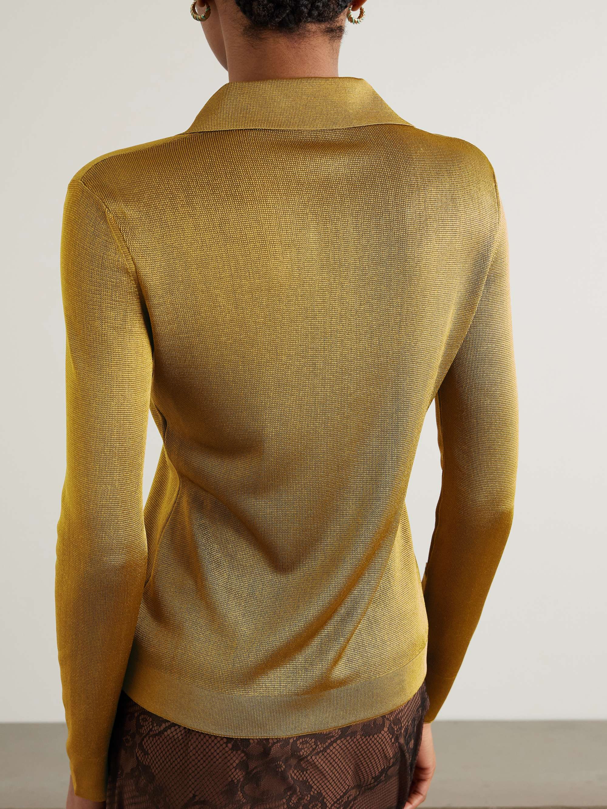 Embellished knitted shirt view
