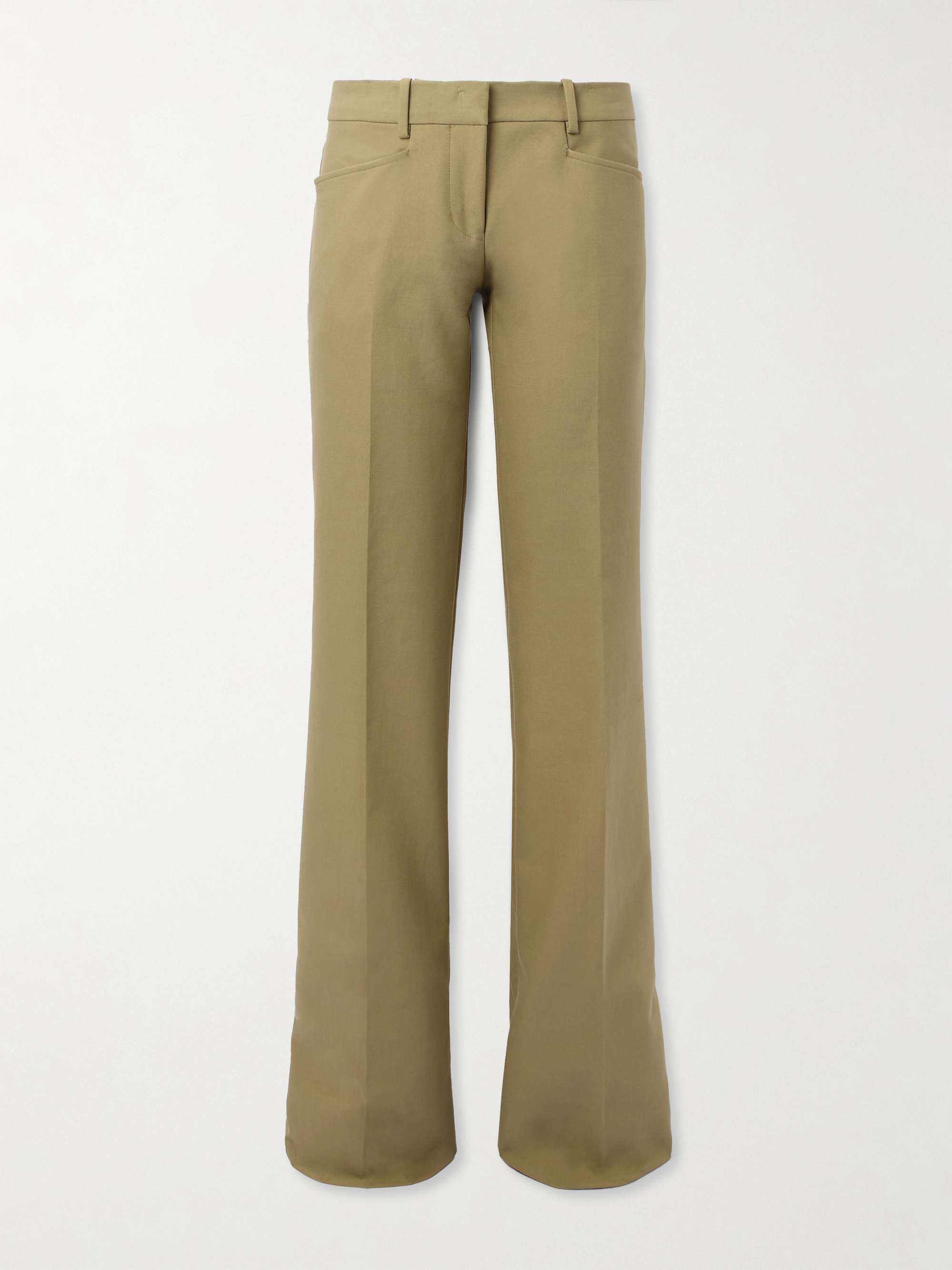 Straight-leg stretch-cotton trousers view