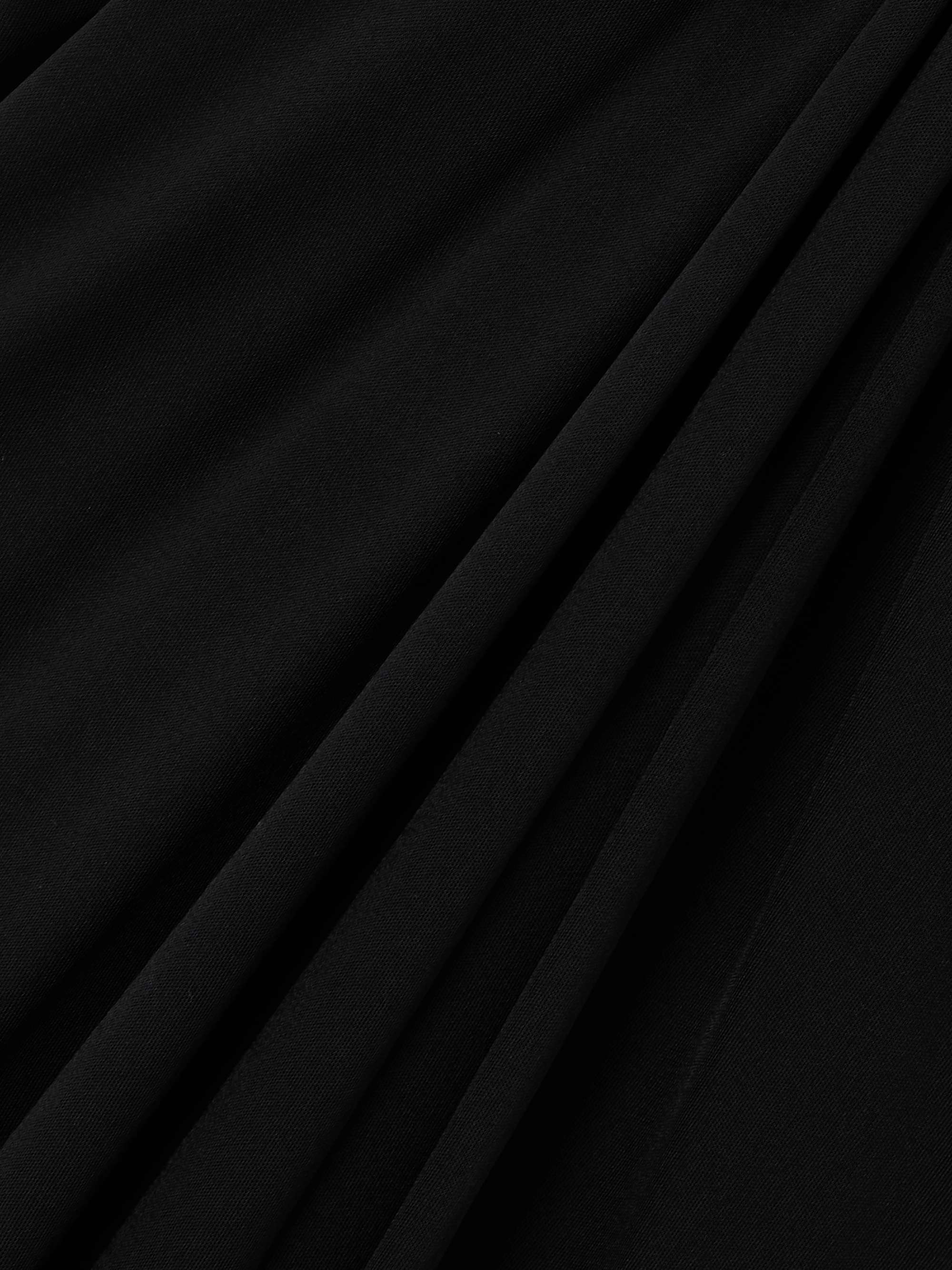 Cape-effect silk-chiffon gown view