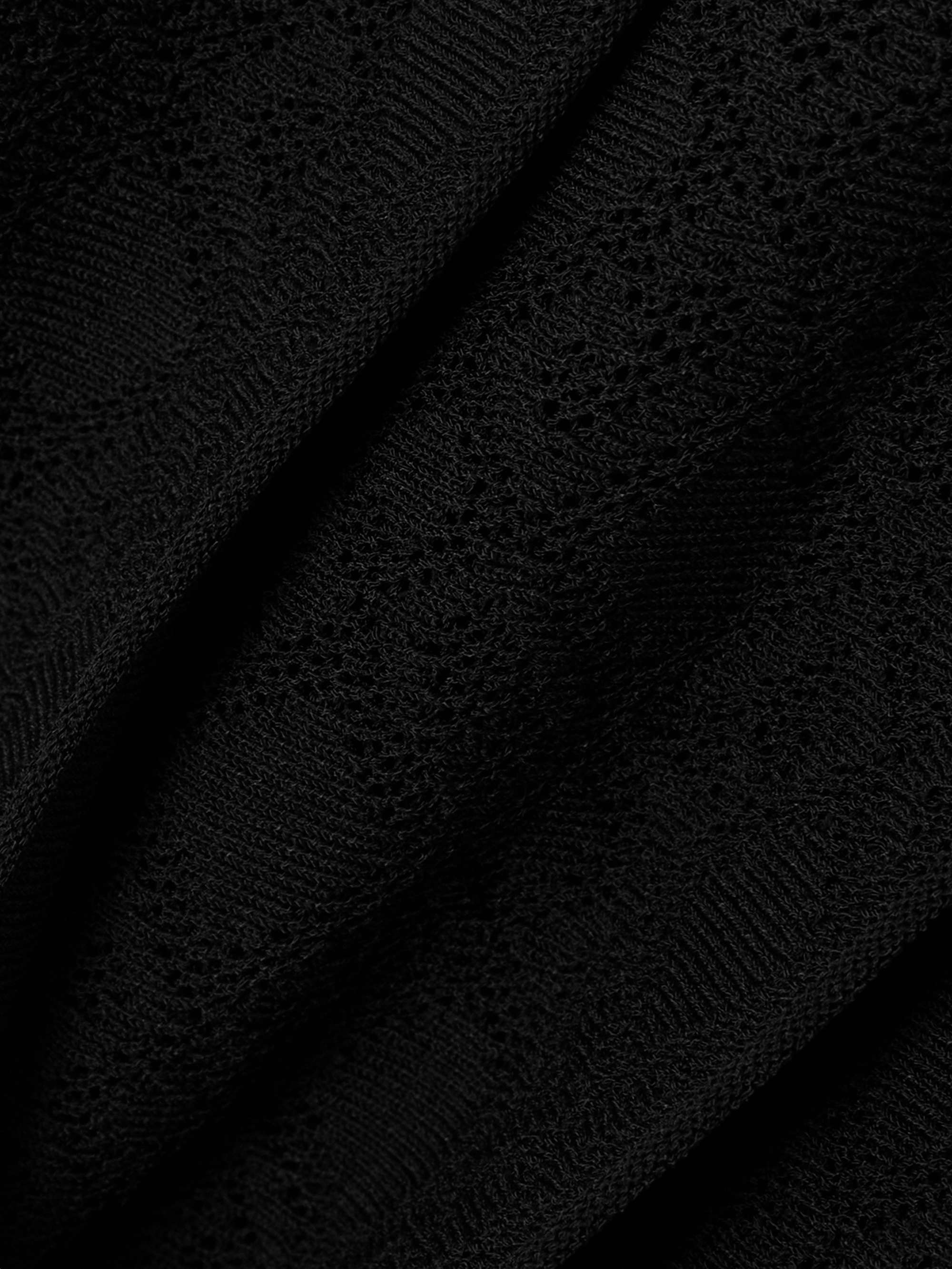 Pleated jacquard-knit mini skirt view