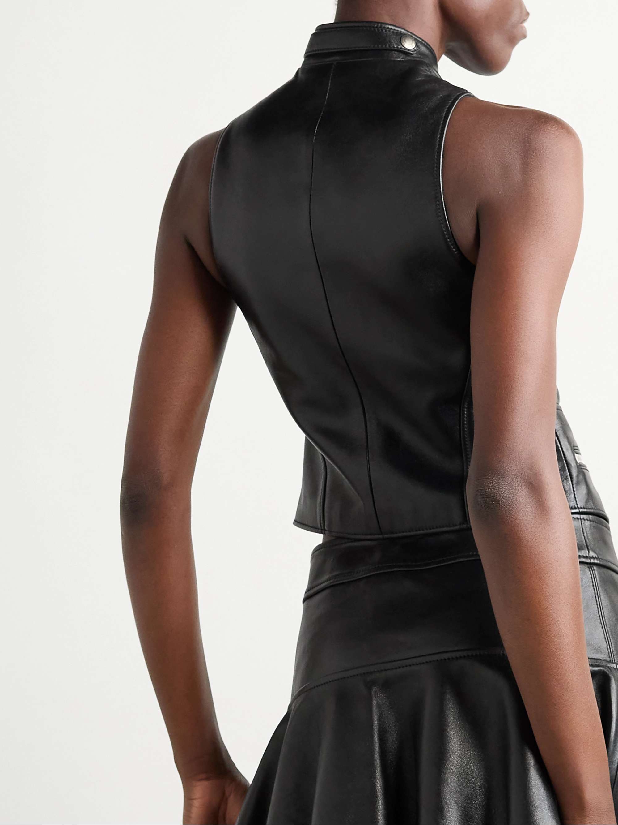 Leather vest view