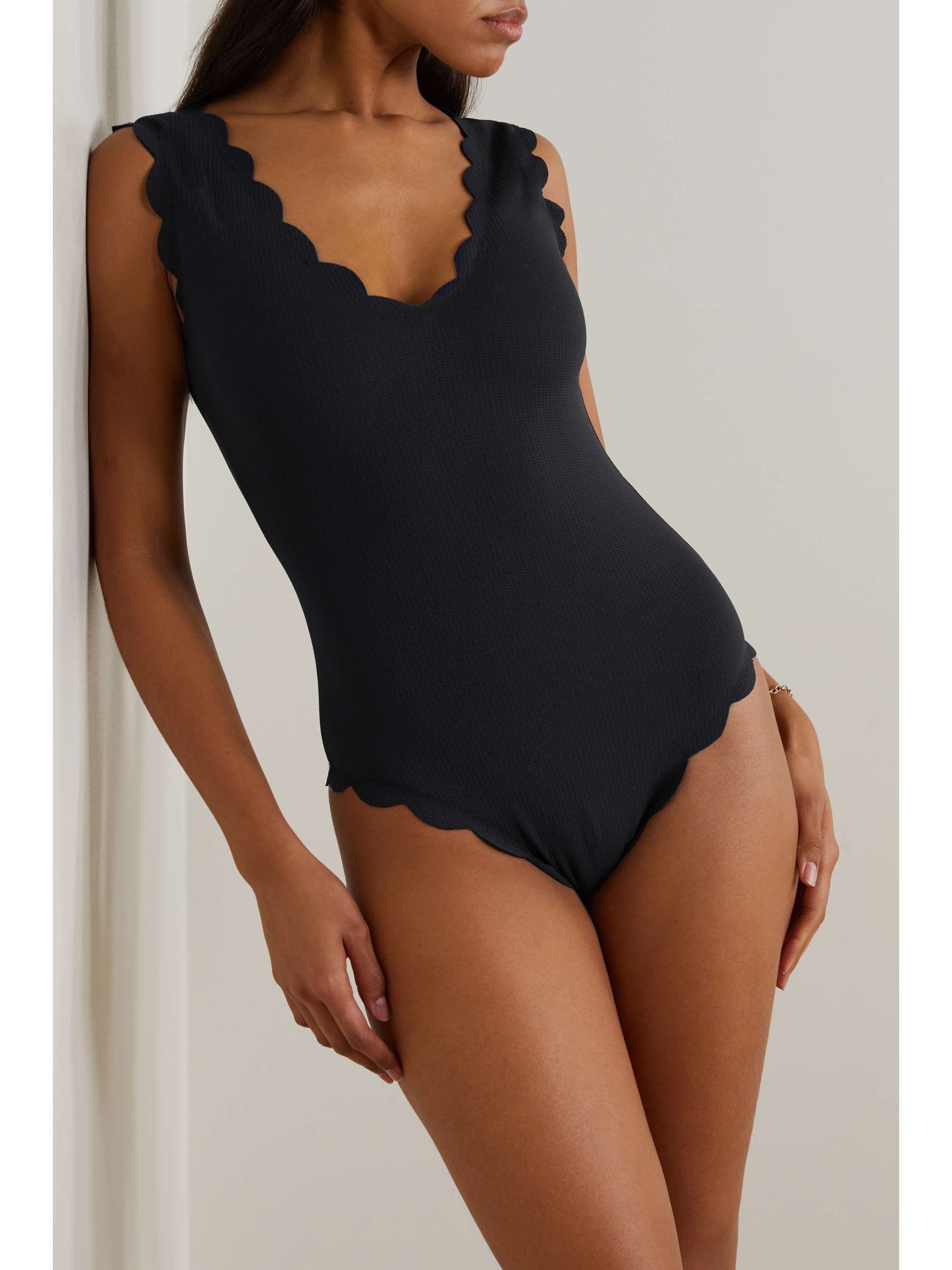 Charleston scalloped seersucker swimsuit view
