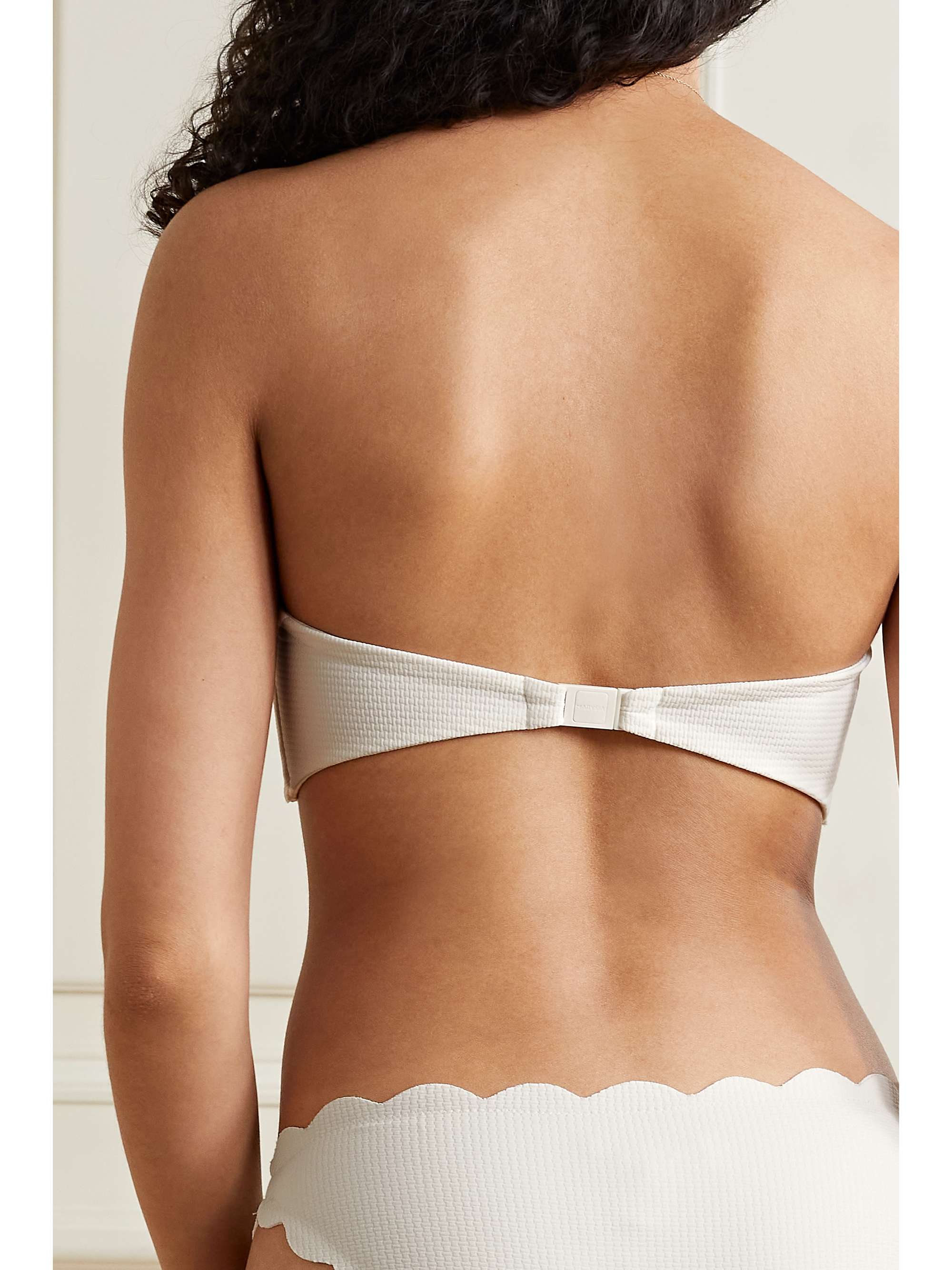 Antibes recycled-seersucker bikini top view