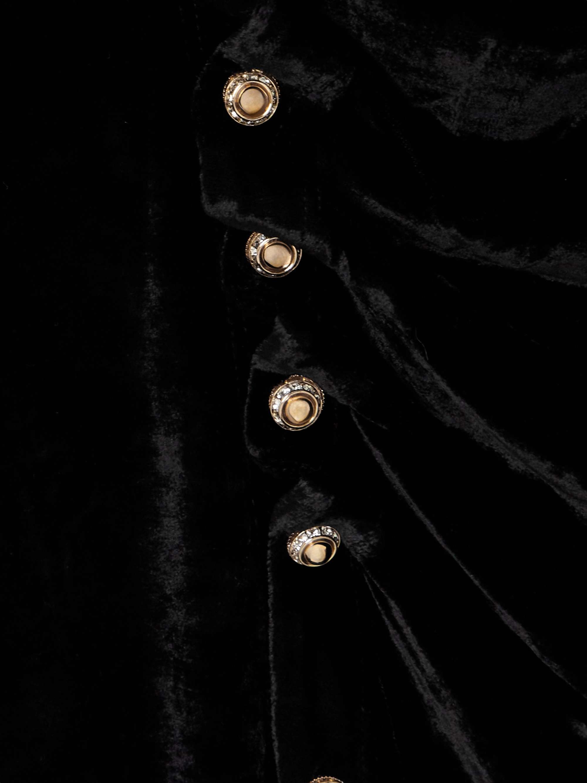 Gathered embellished velvet maxi dress view