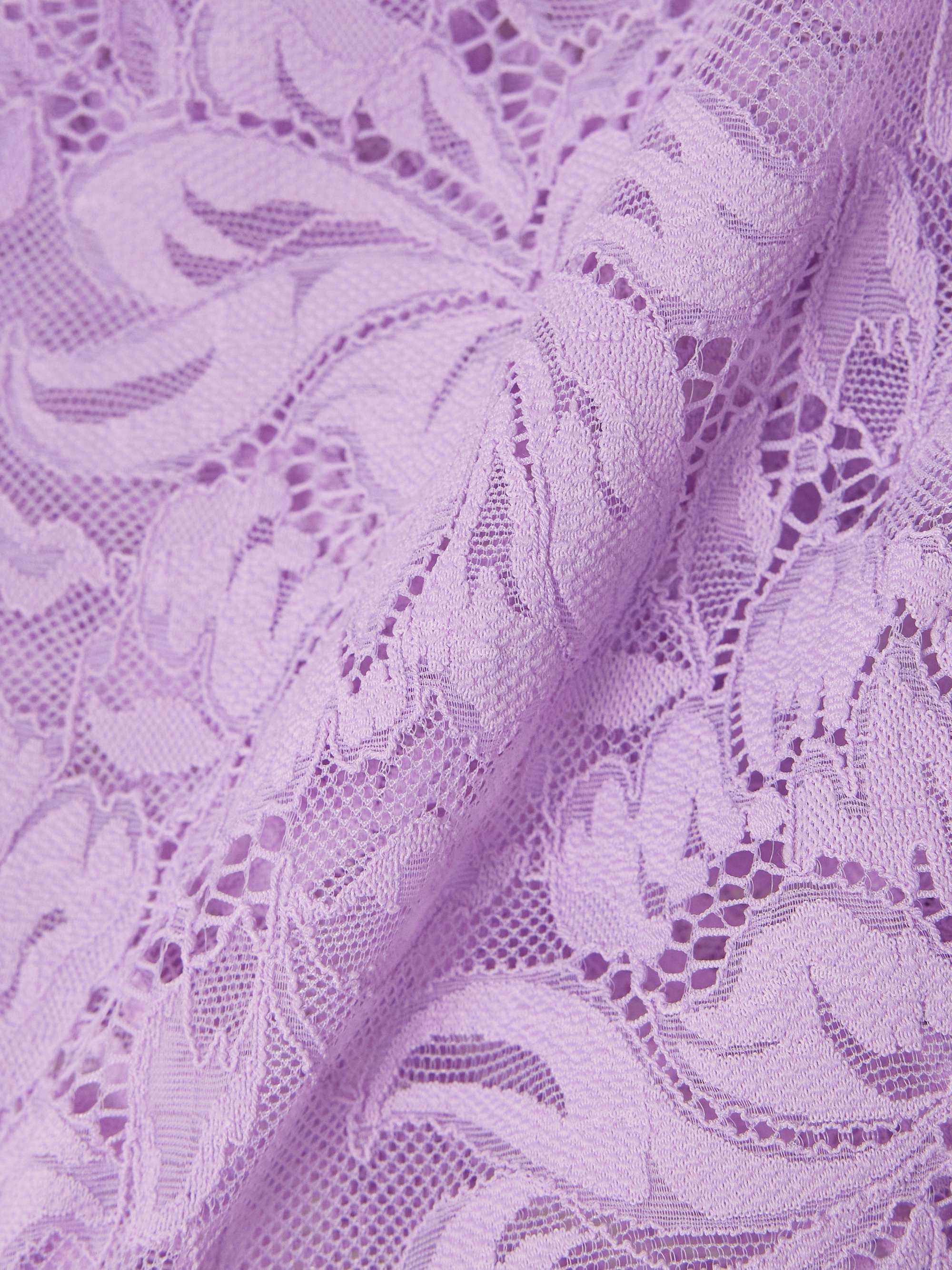 Cropped guipure lace top view