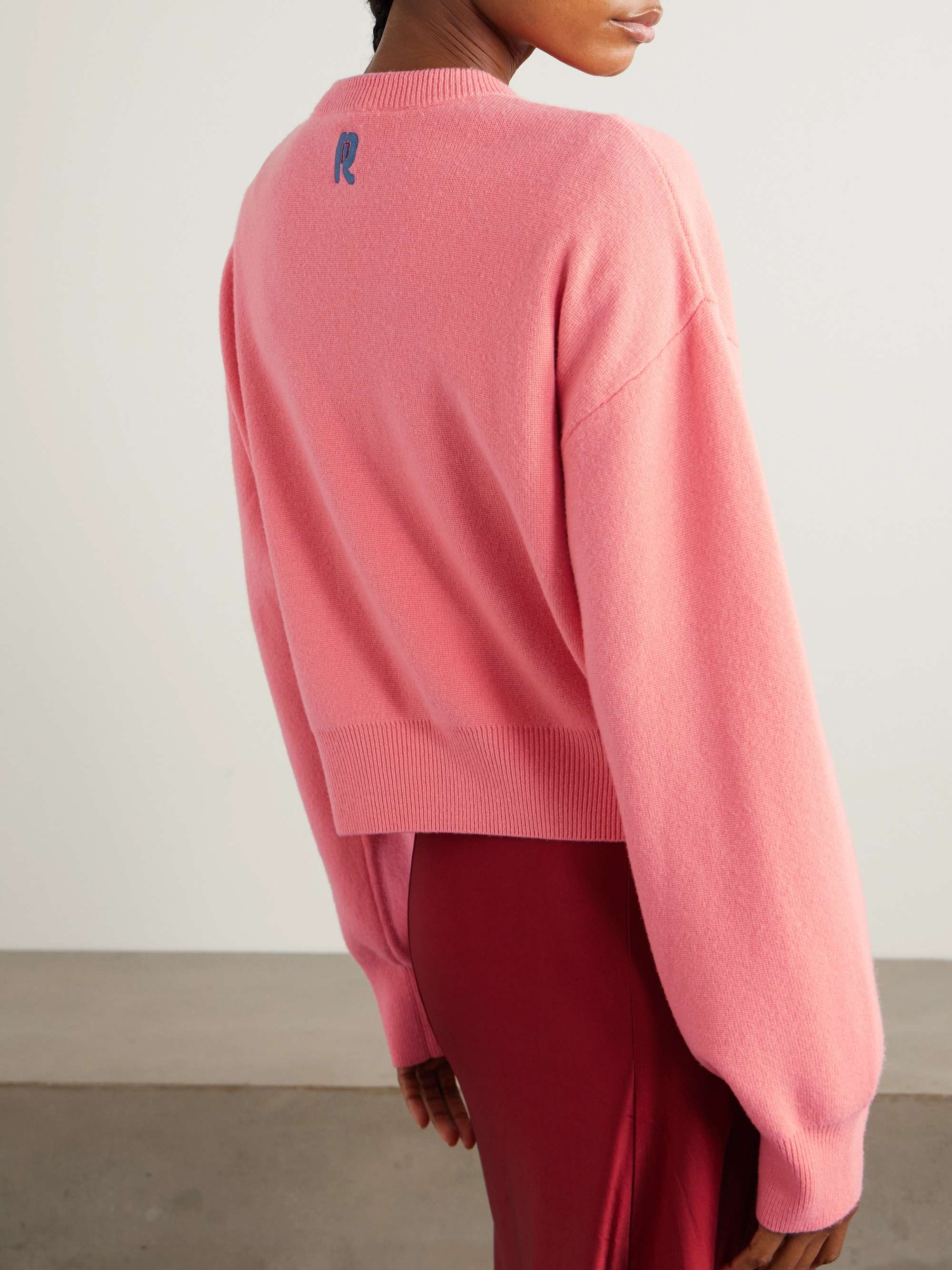 Embroidered crystal-embellished wool and cashmere-blend cardigan view
