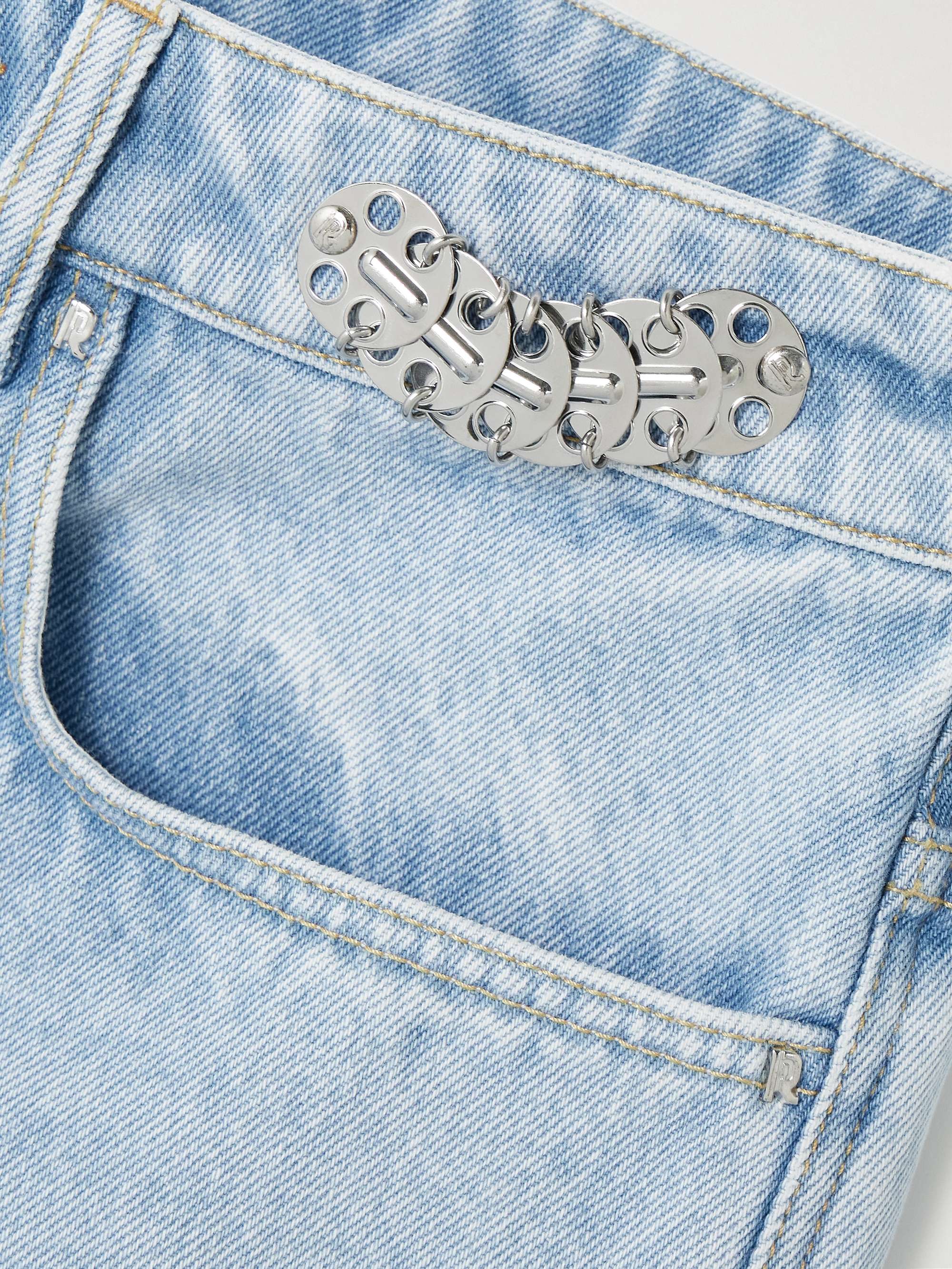 Embellished high-rise wide-leg jeans view