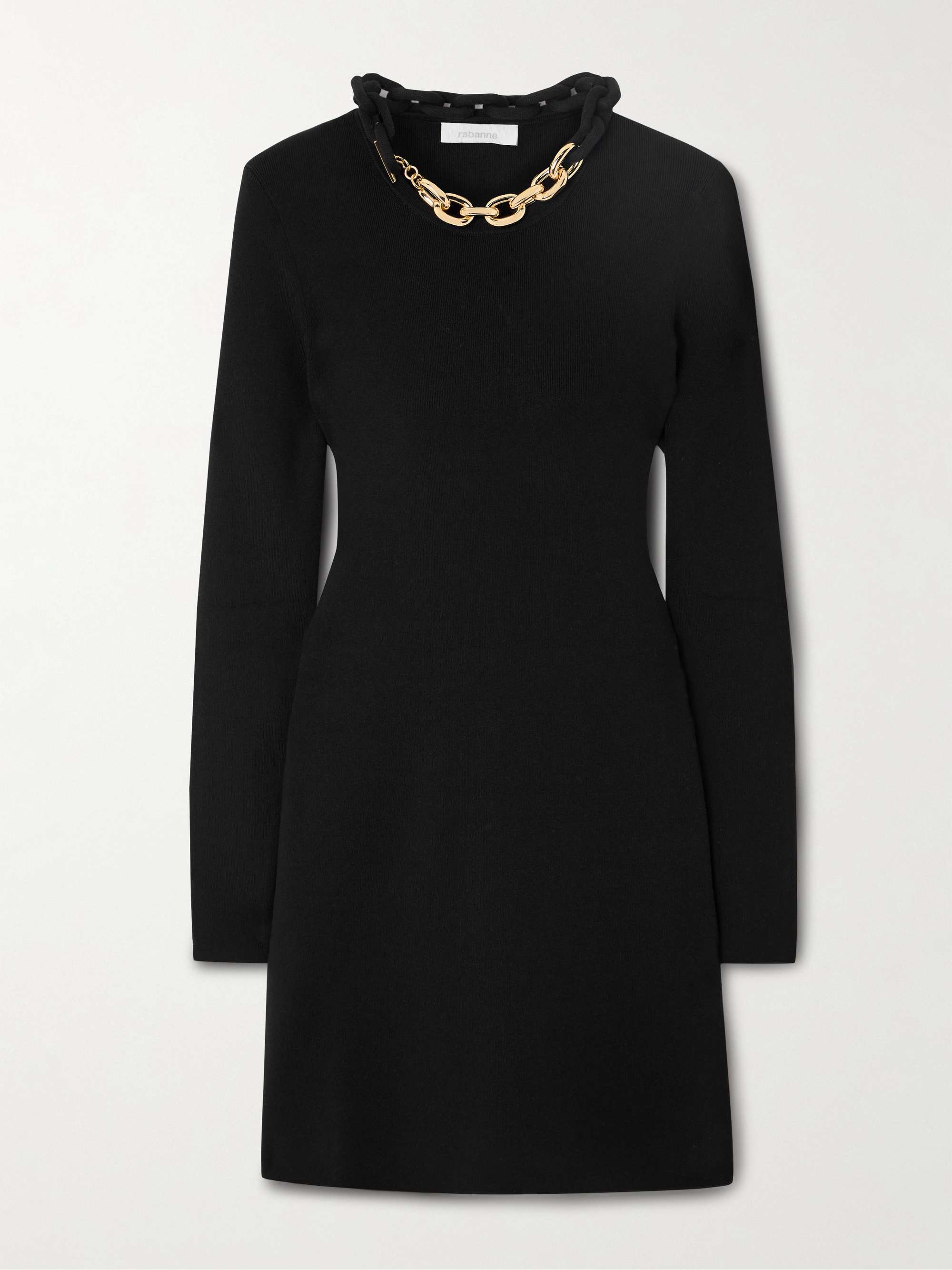 Embellished stretch silk and cotton-blend dress view