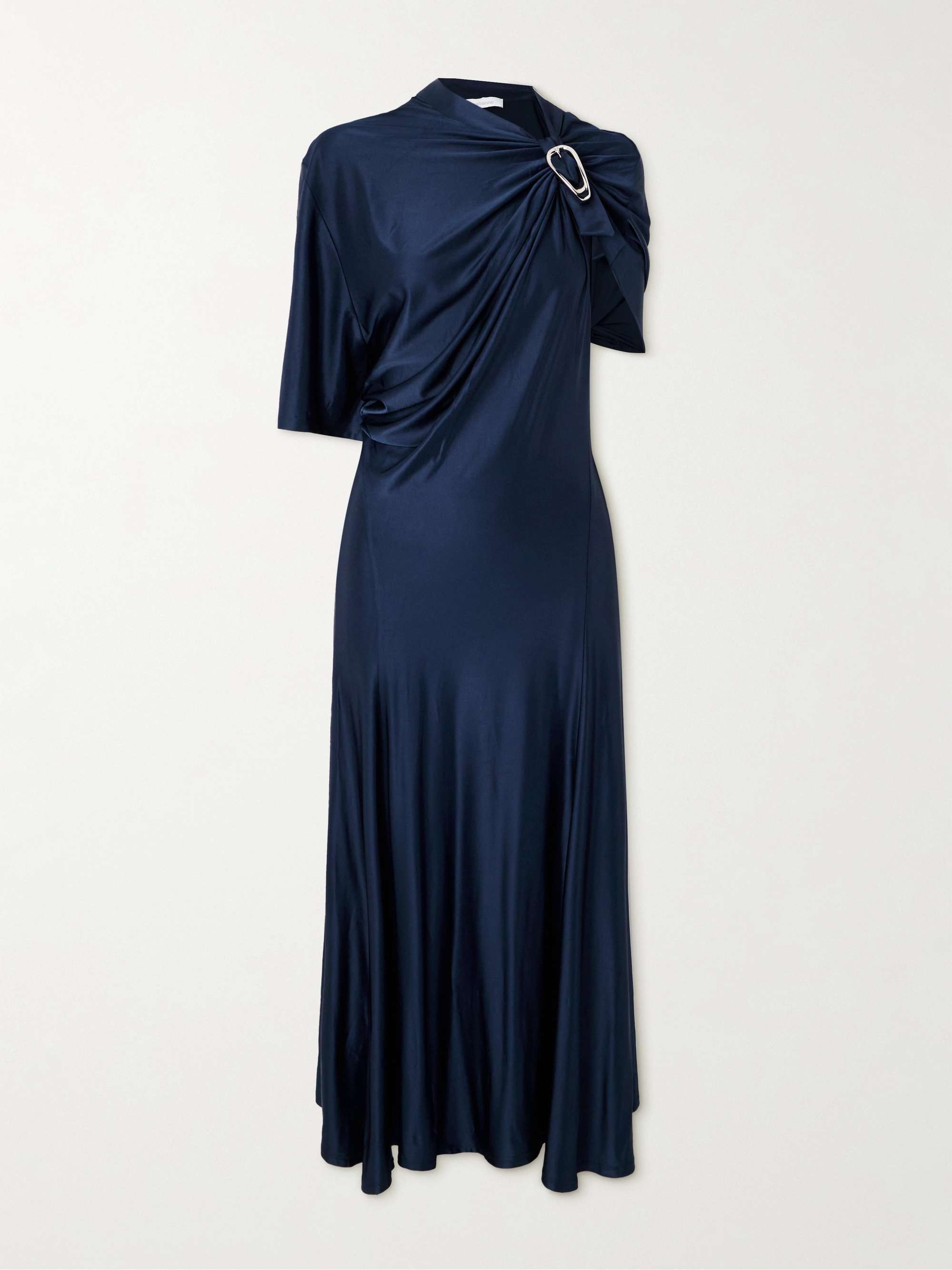 Embellished satin midi dress view