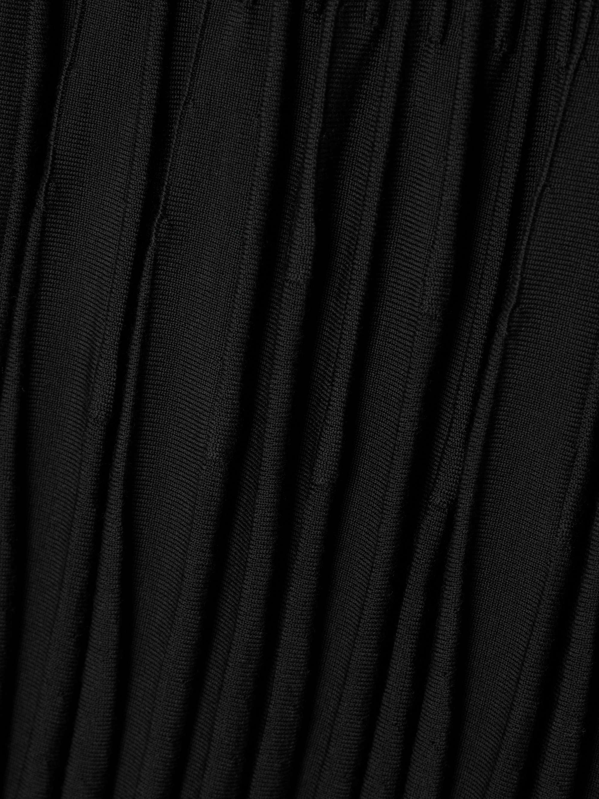 Pleated wool midi skirt view