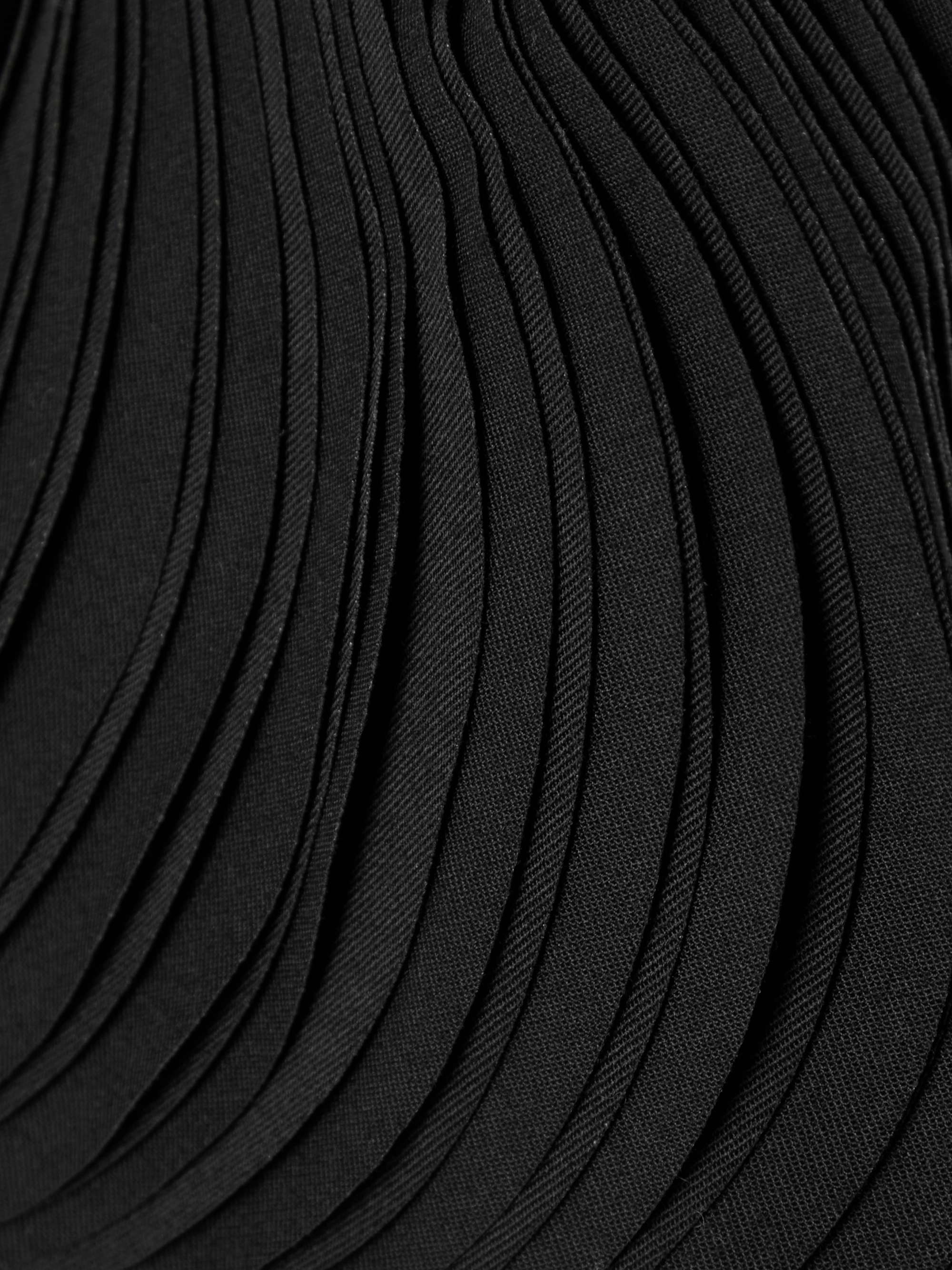 Pleated layered twill straight-leg pants view