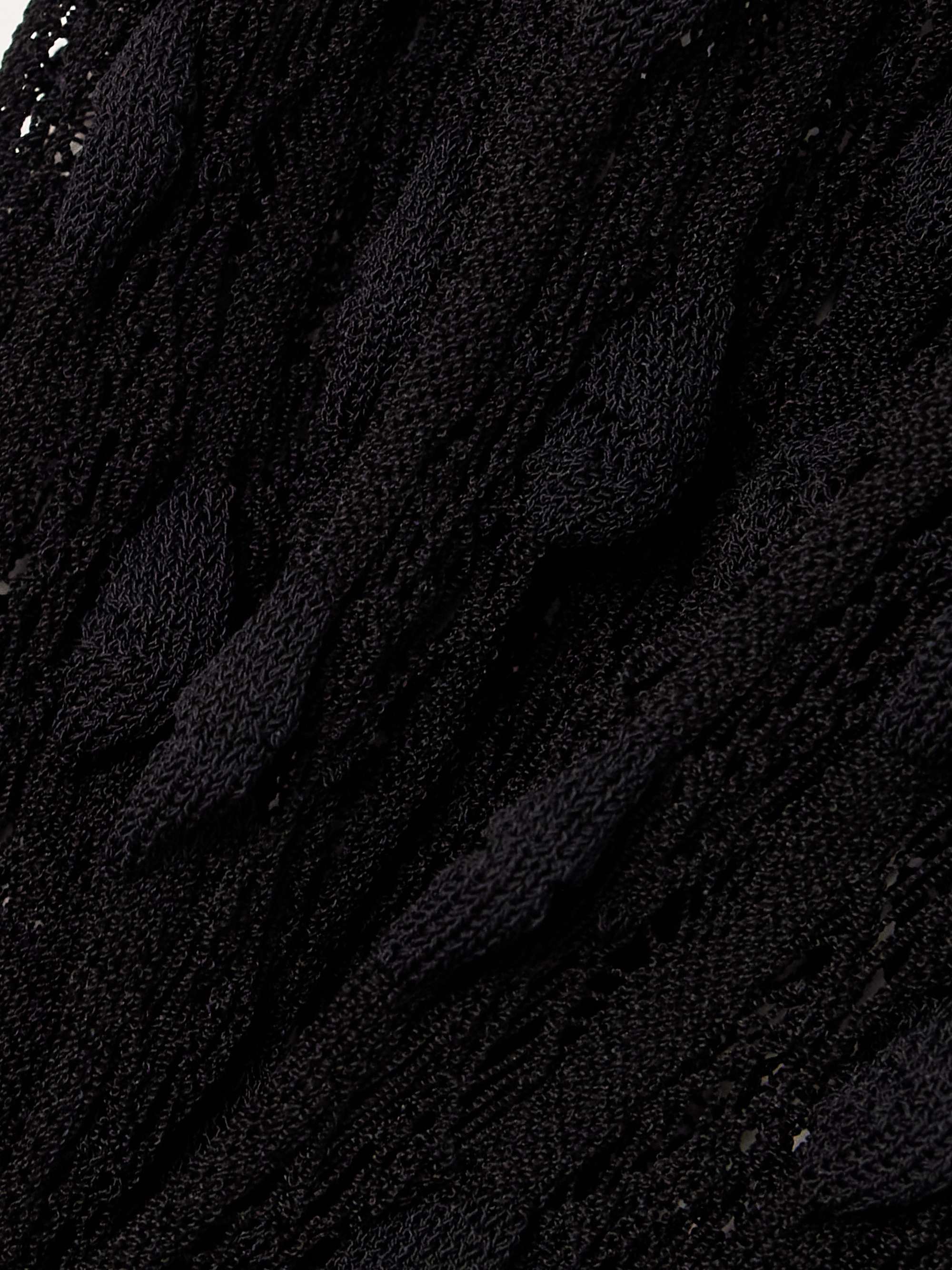Open-knit straight-leg pants view