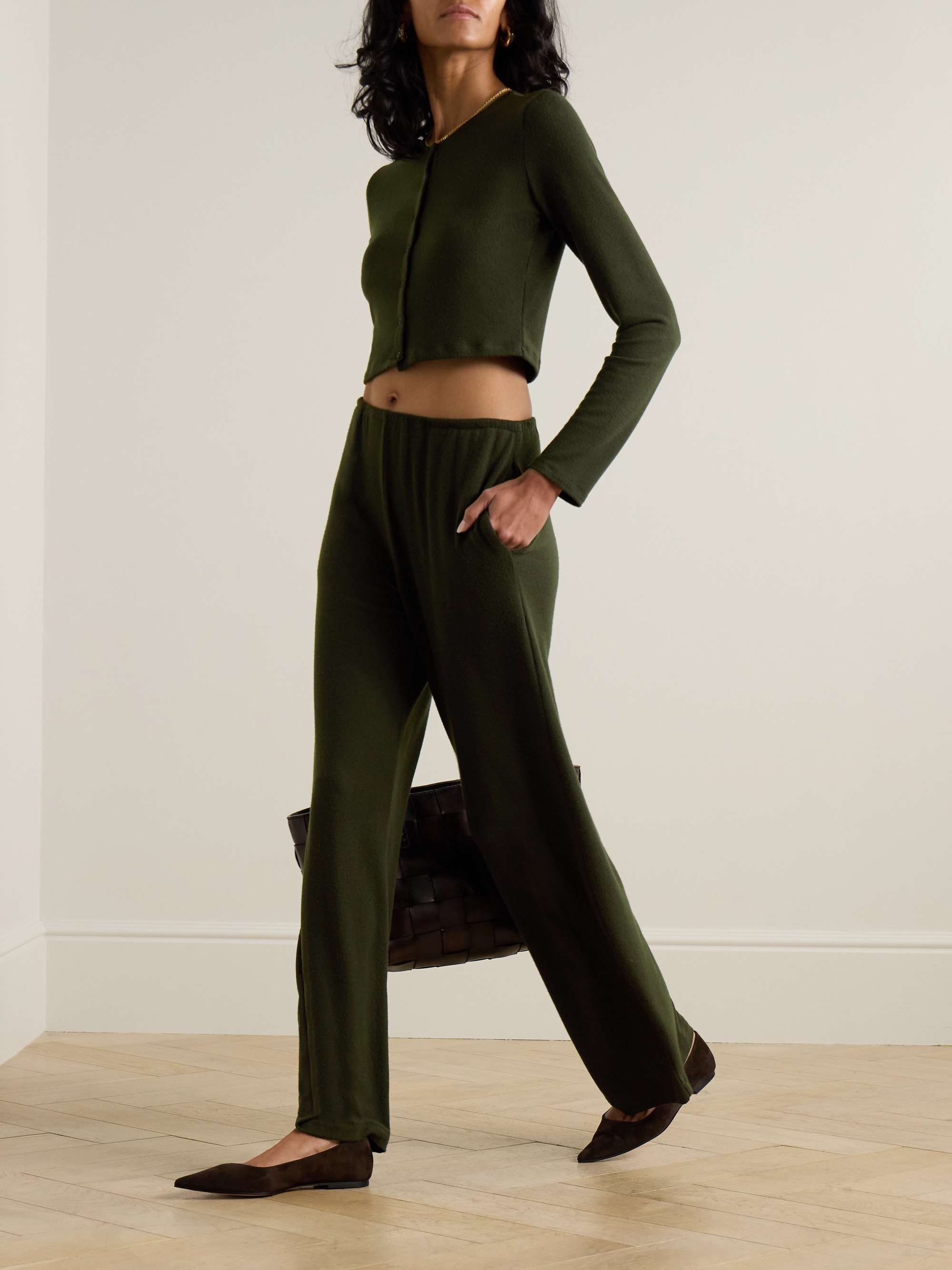 Lauren jersey flared track pants view