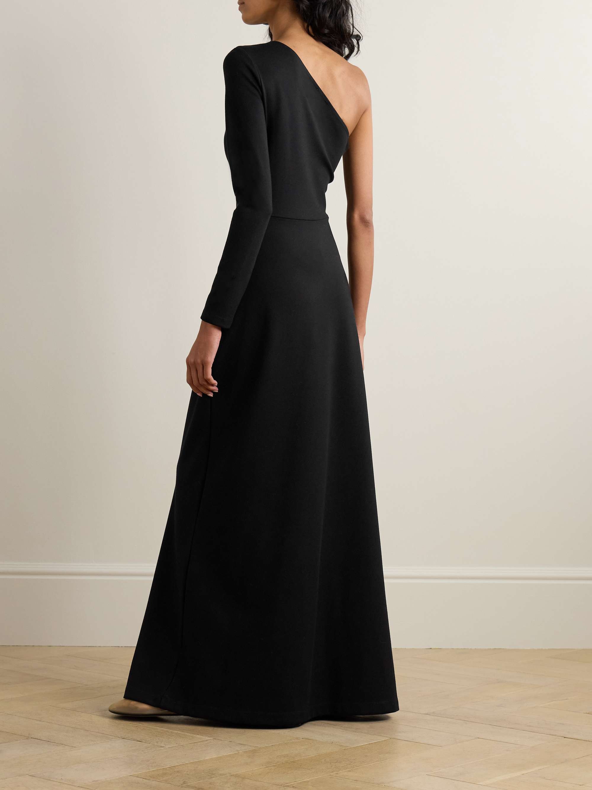 Rio one-shoulder stretch-jersey maxi dress view