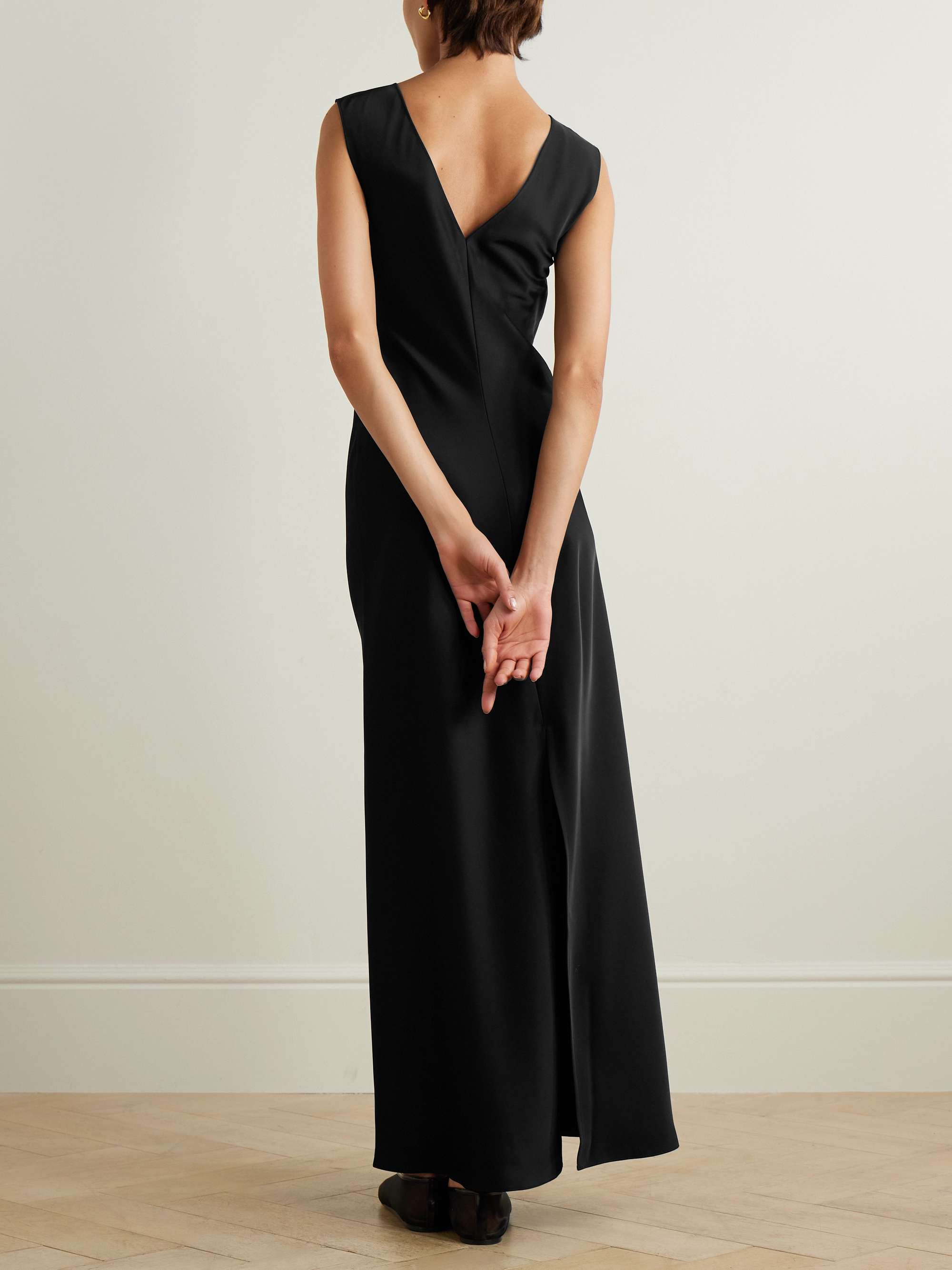 Barb satin maxi dress view