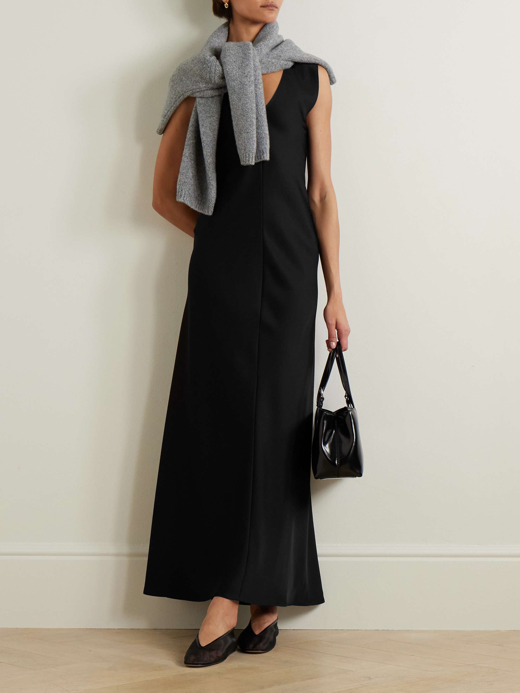 Barb satin maxi dress view