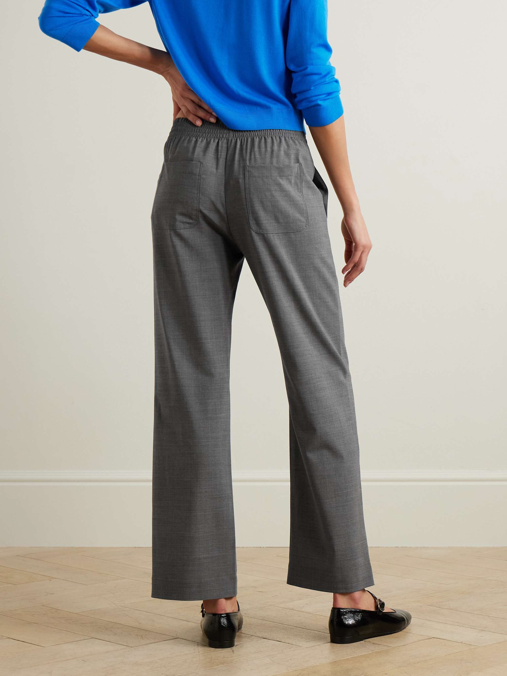 Jane stretch-wool straight-leg pants view