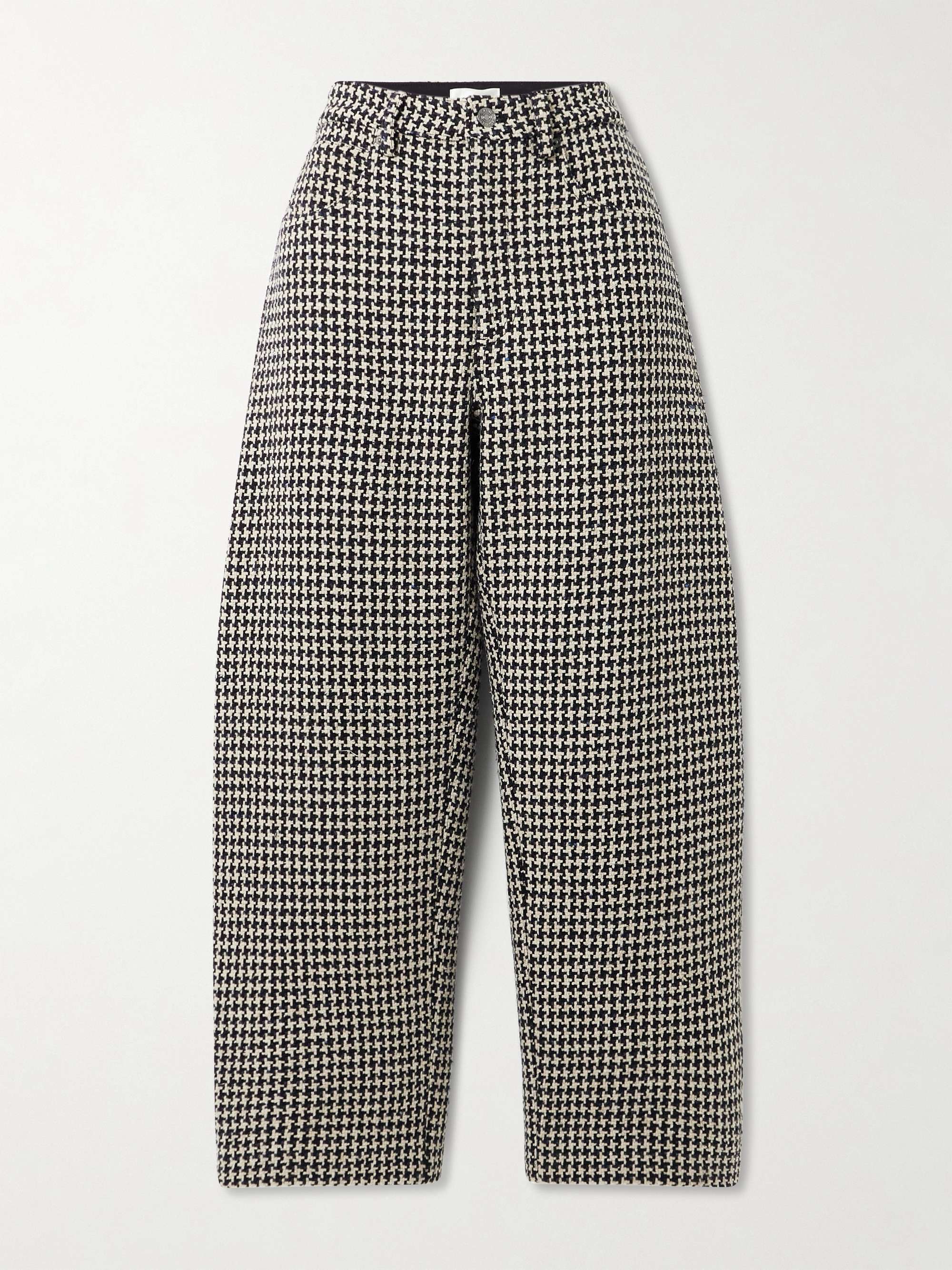 The Tweed Barrel houndstooth tweed wide-leg pants view