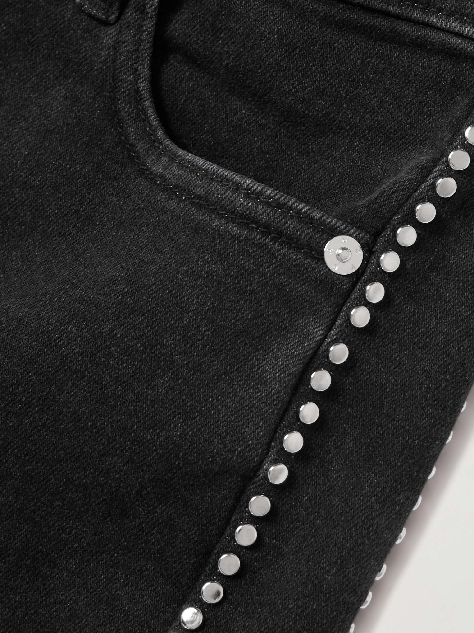 Le Sleek embellished cropped high-rise straight-leg jeans view