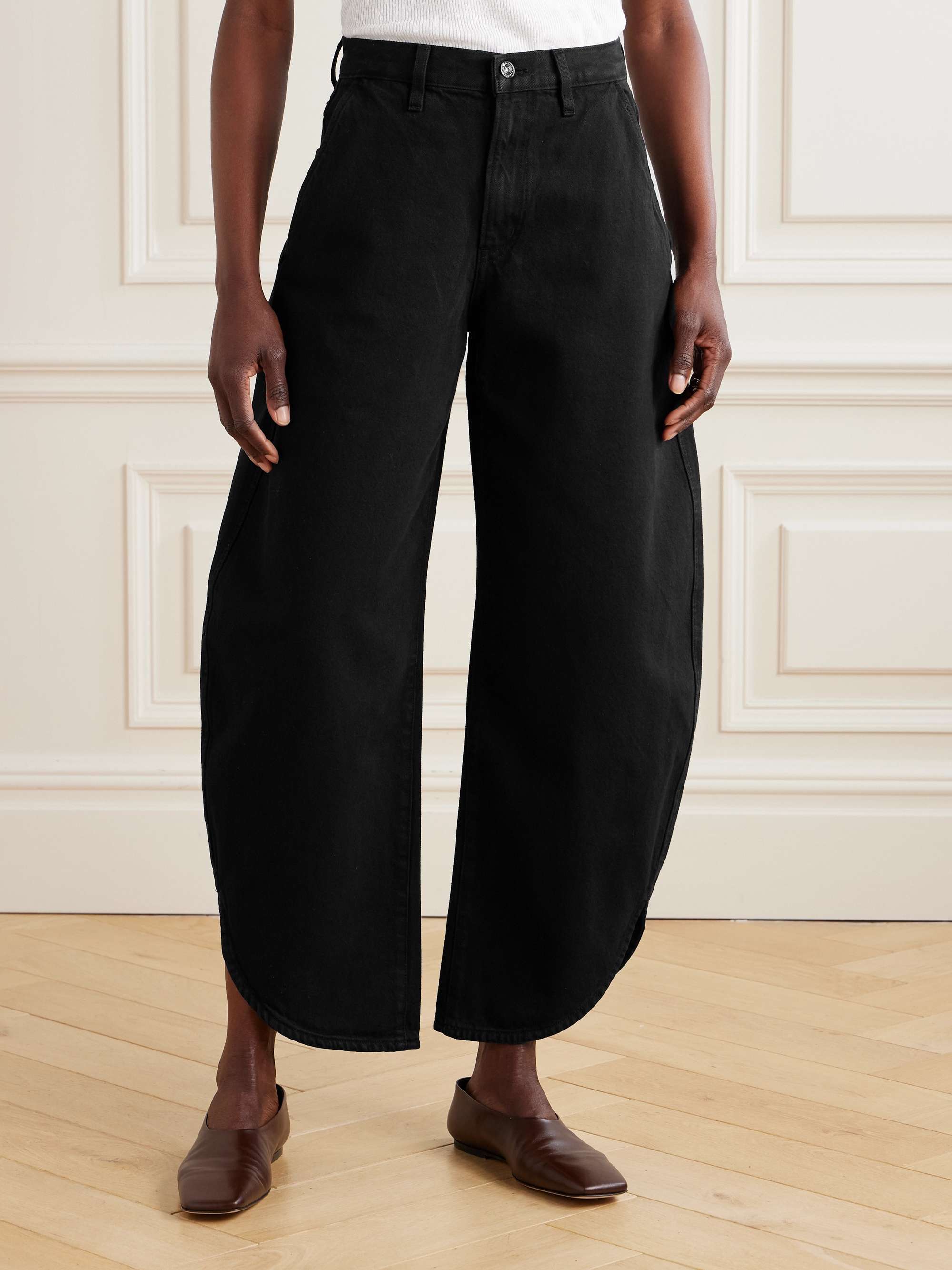 The Boomerang high-rise wide-leg jeans view