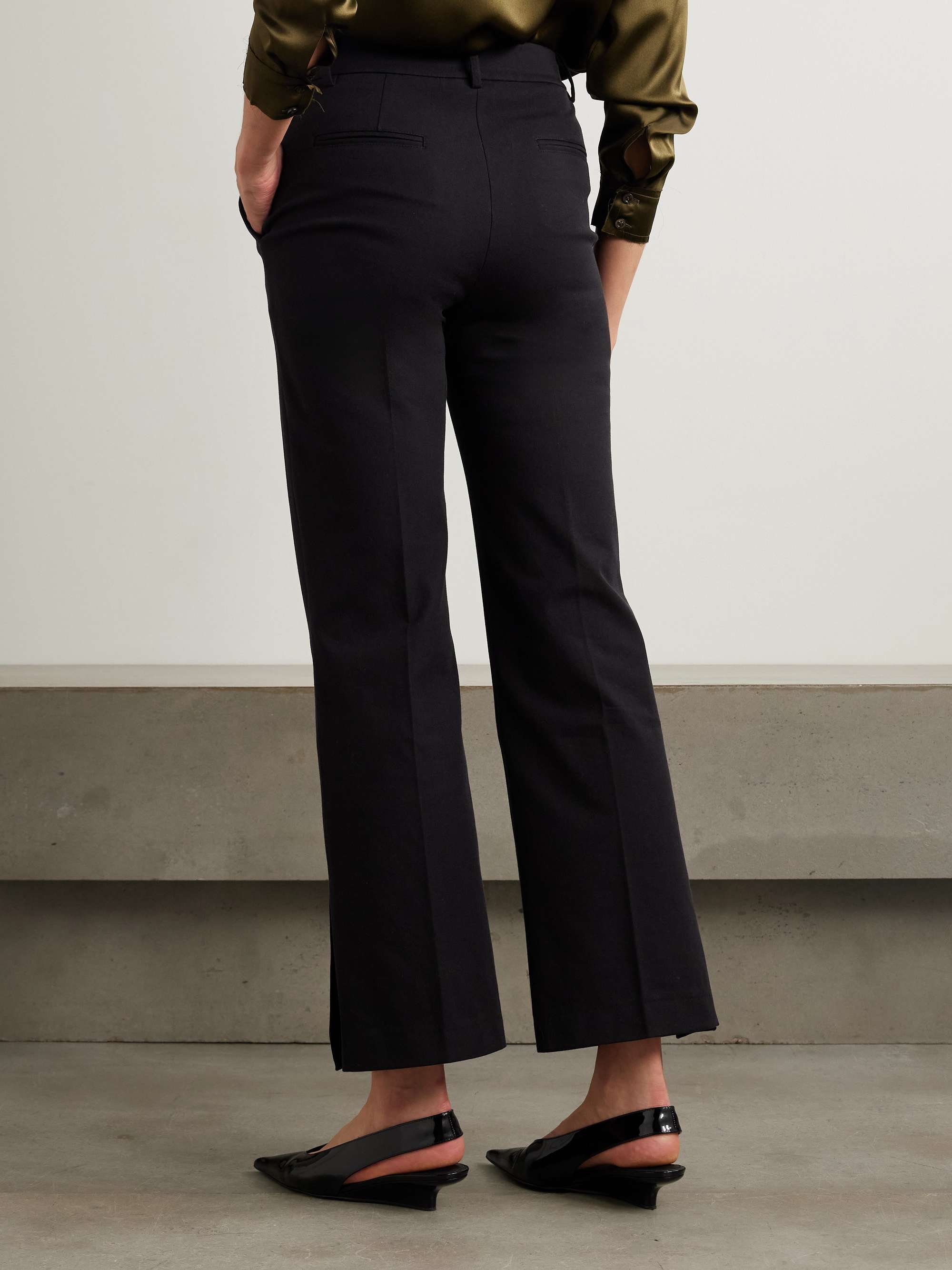 Crop Kick Flare stretch-cotton pants view