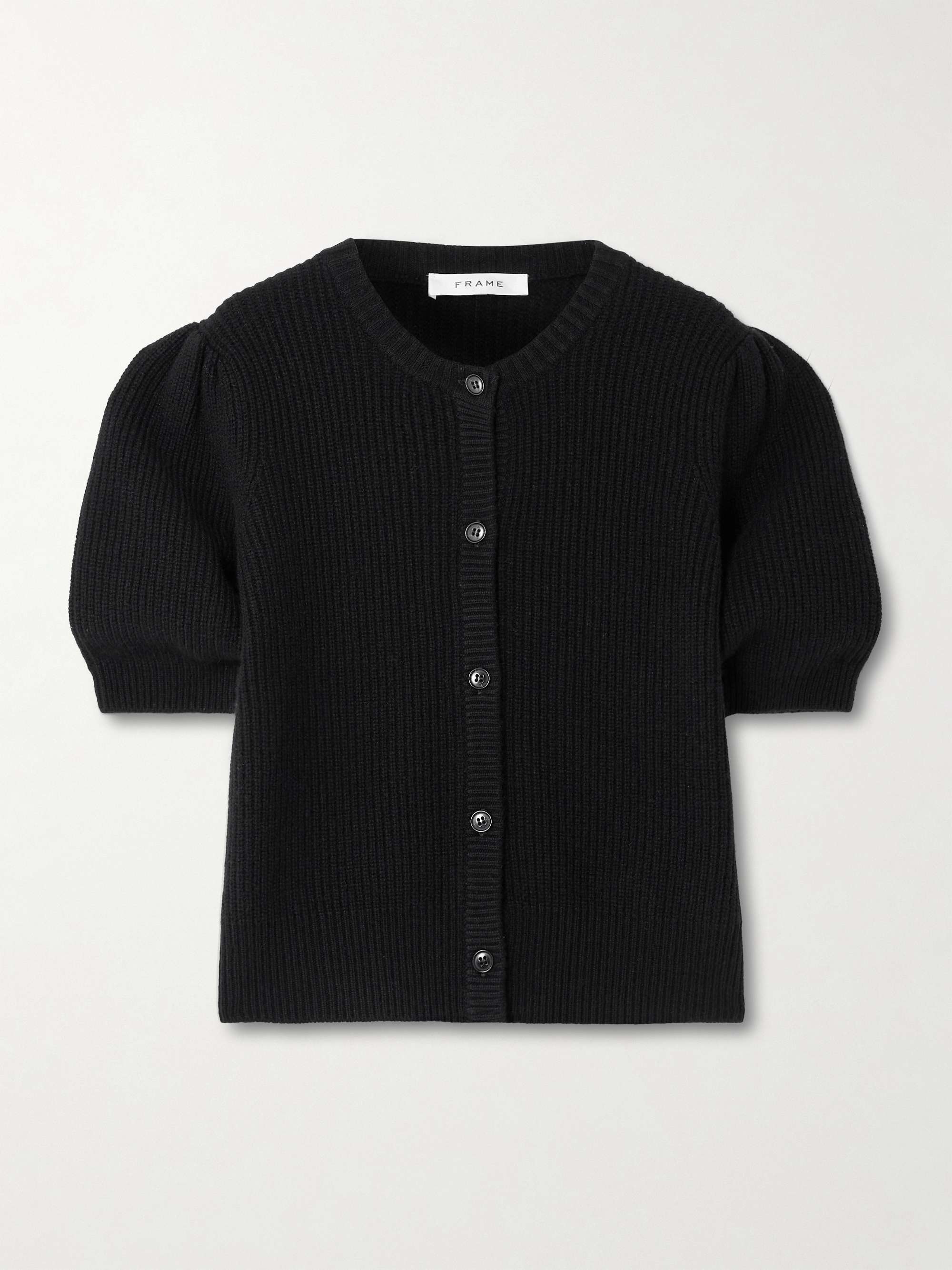 Ribbed wool and cashmere-blend cardigan view