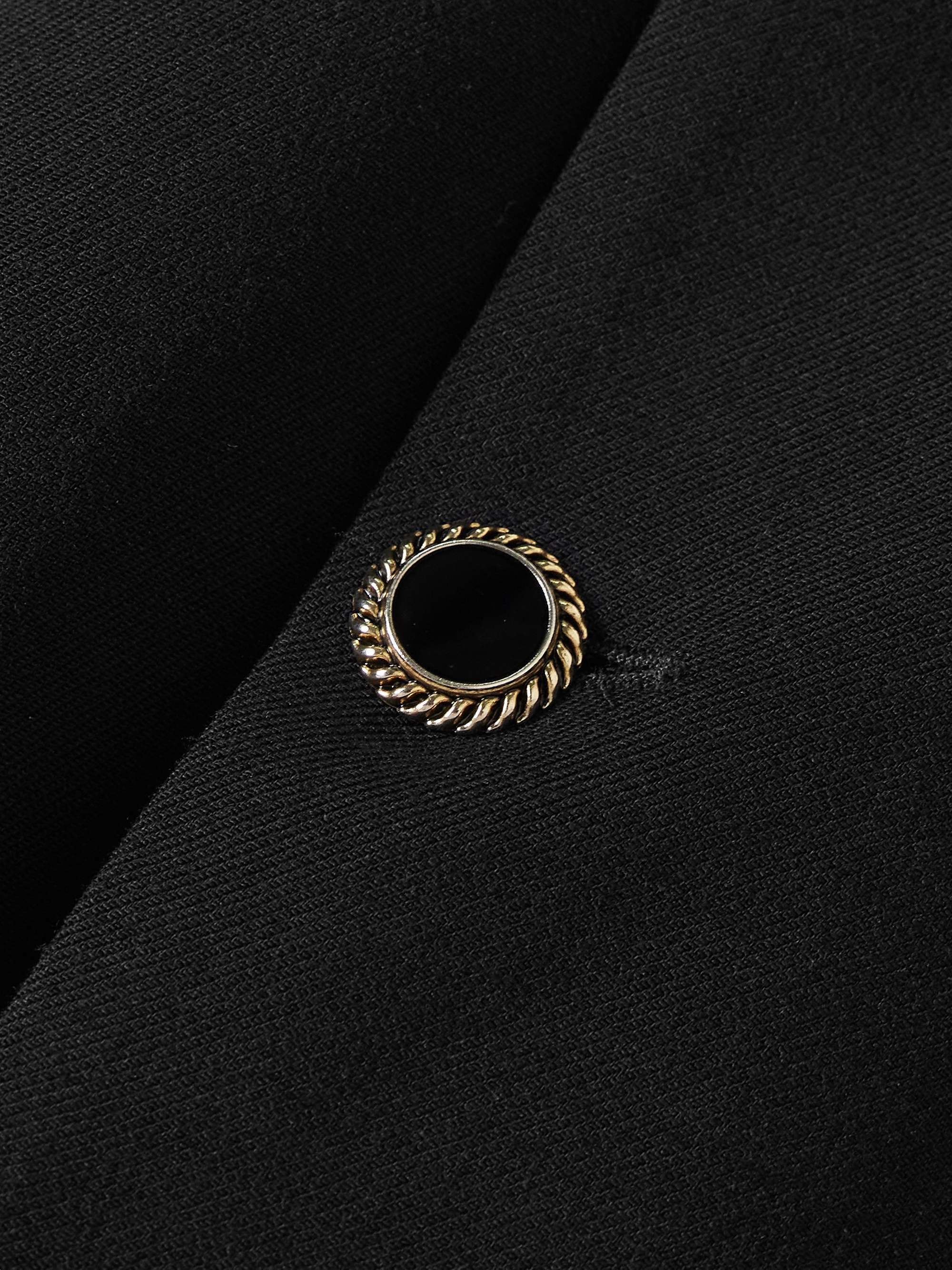 Embellished poplin-trimmed twill mini dress view