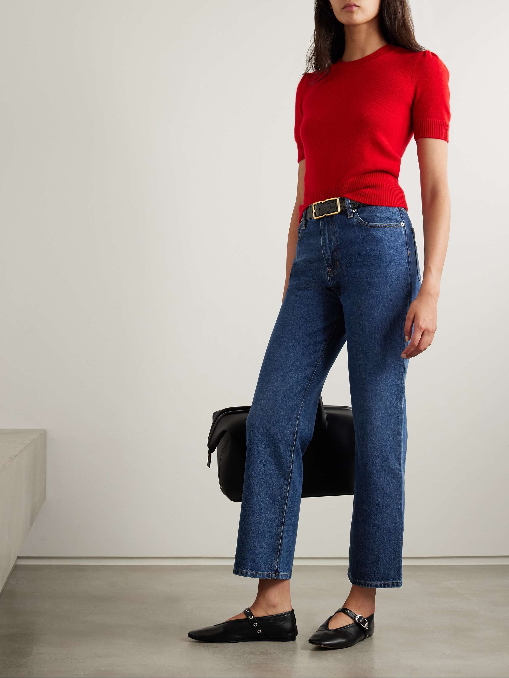 + NET SUSTAIN Le Jane Ankle cropped high-rise straight-leg organic jeans view