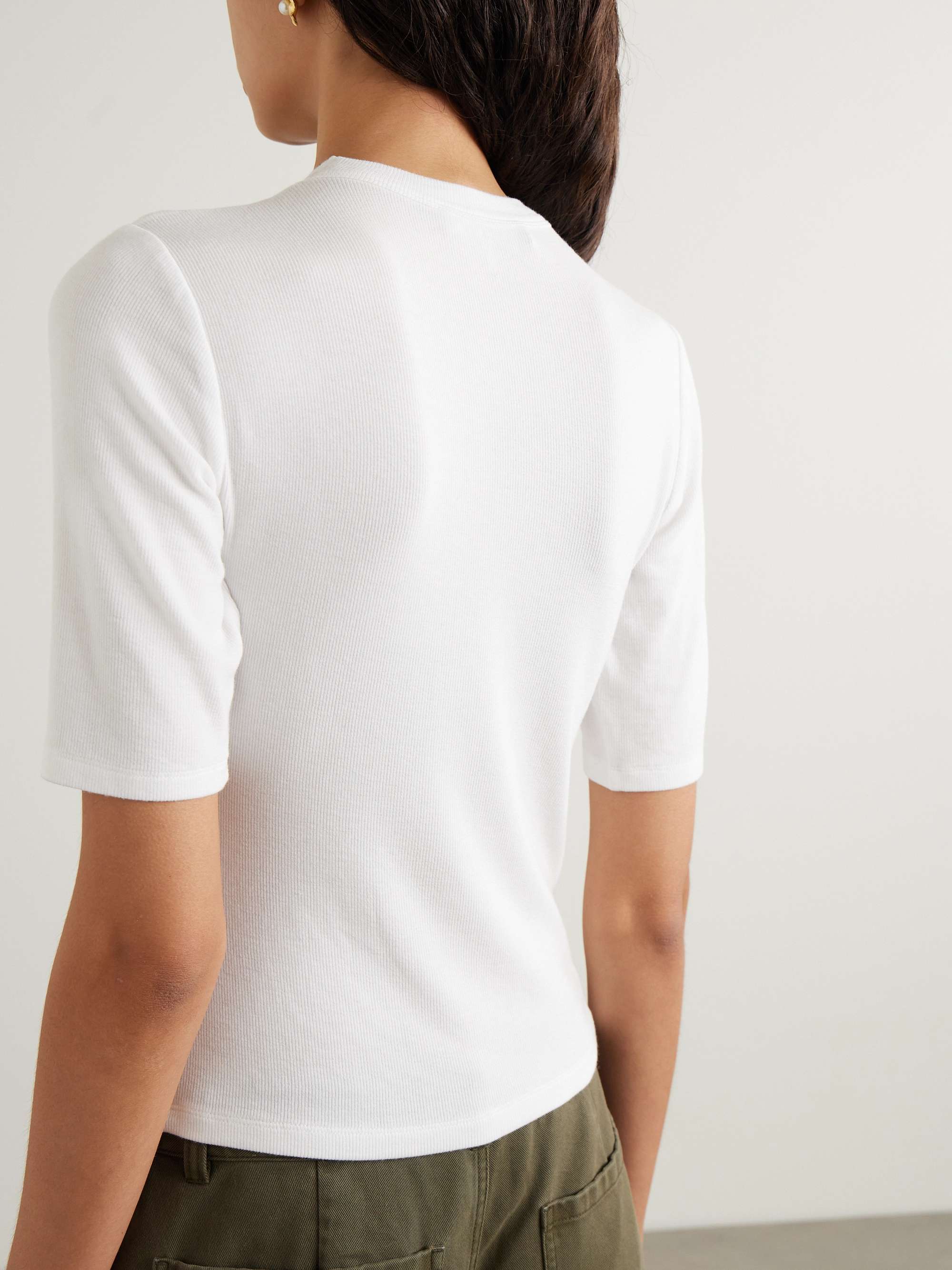 Ribbed stretch-modal T-shirt view