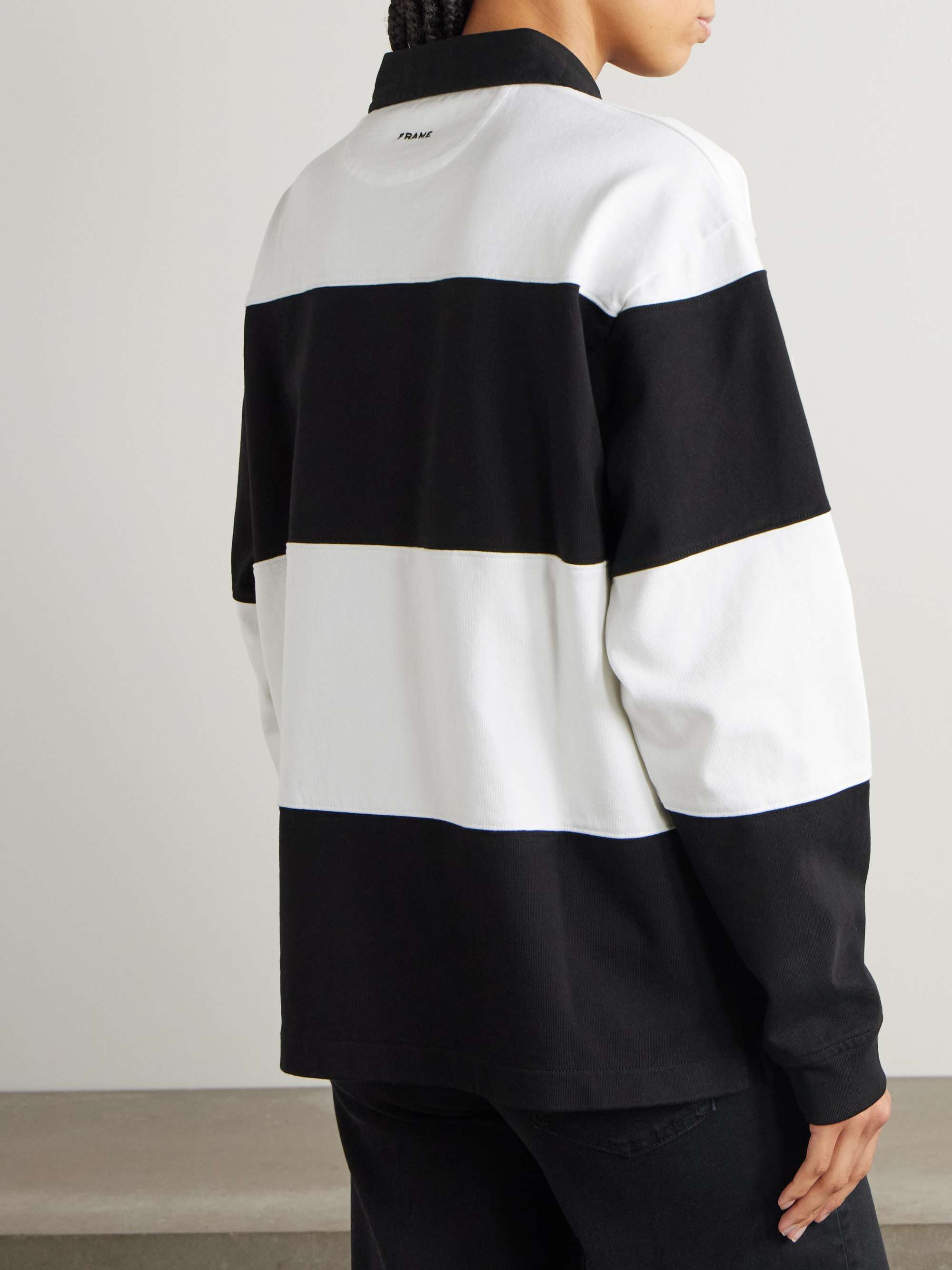 + Ritz Paris embroidered striped cotton-jersey polo shirt view