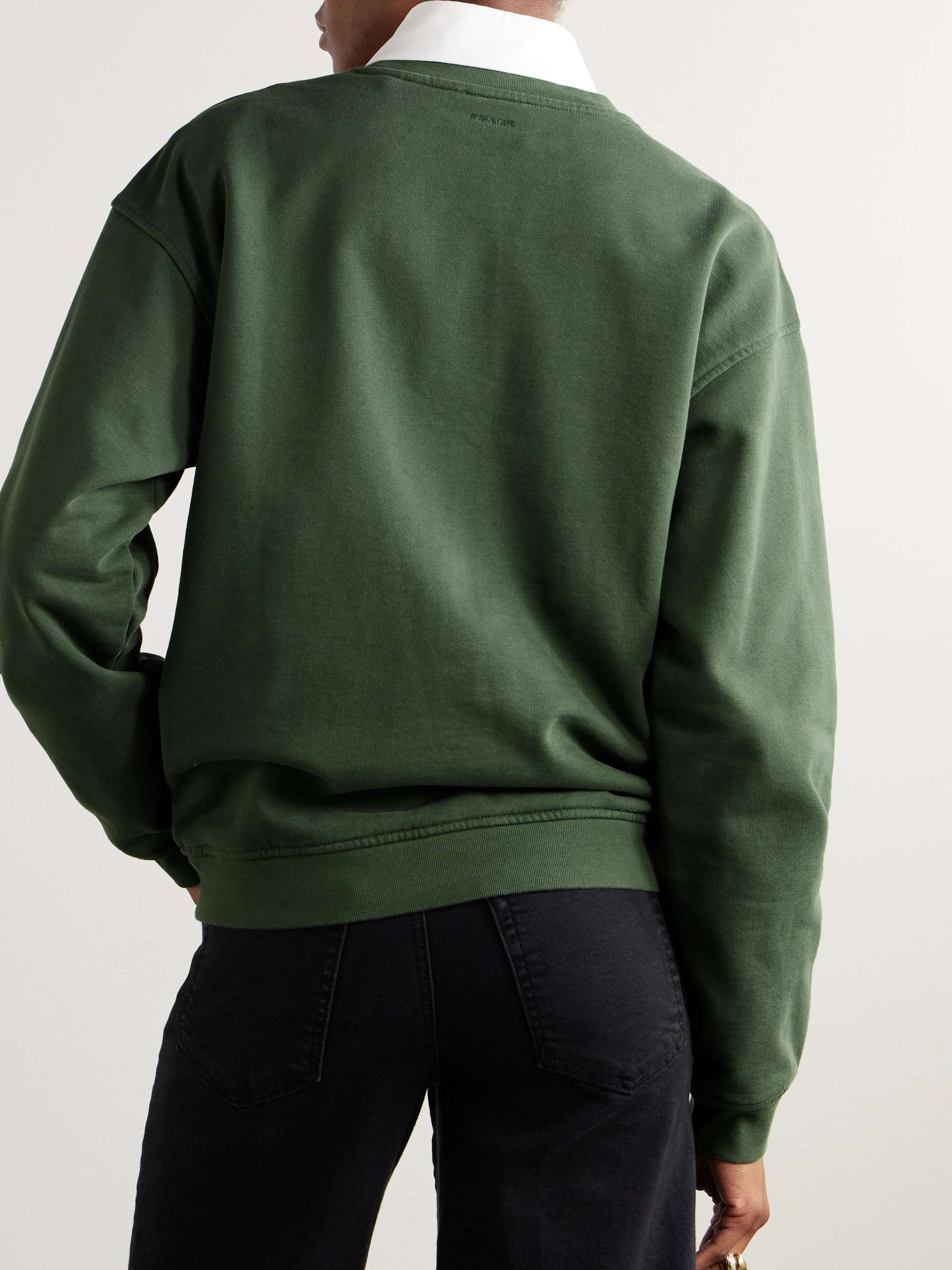 + Ritz Paris embroidered cotton-blend jersey sweatshirt view