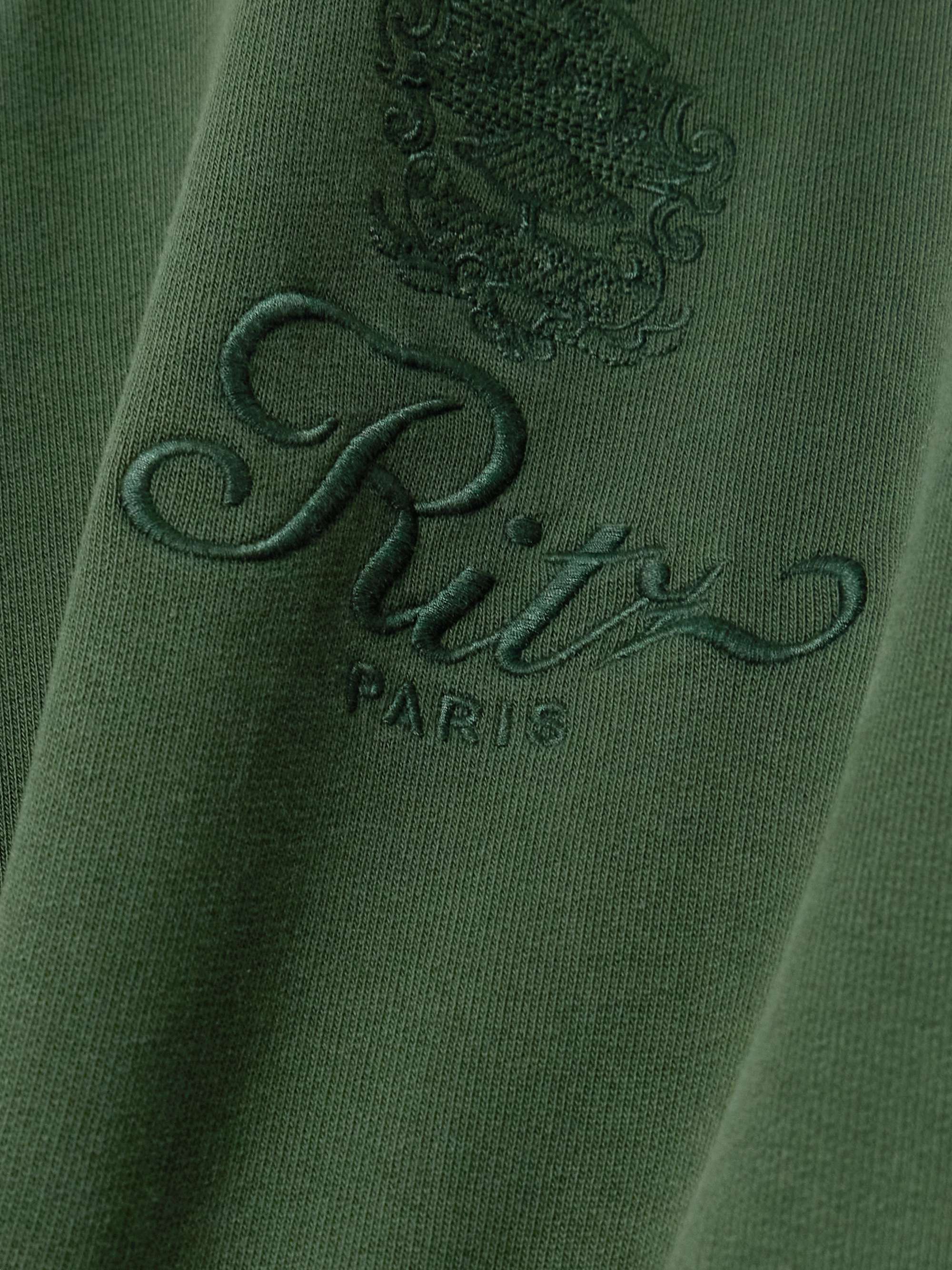 + Ritz Paris embroidered cotton-blend jersey sweatshirt view