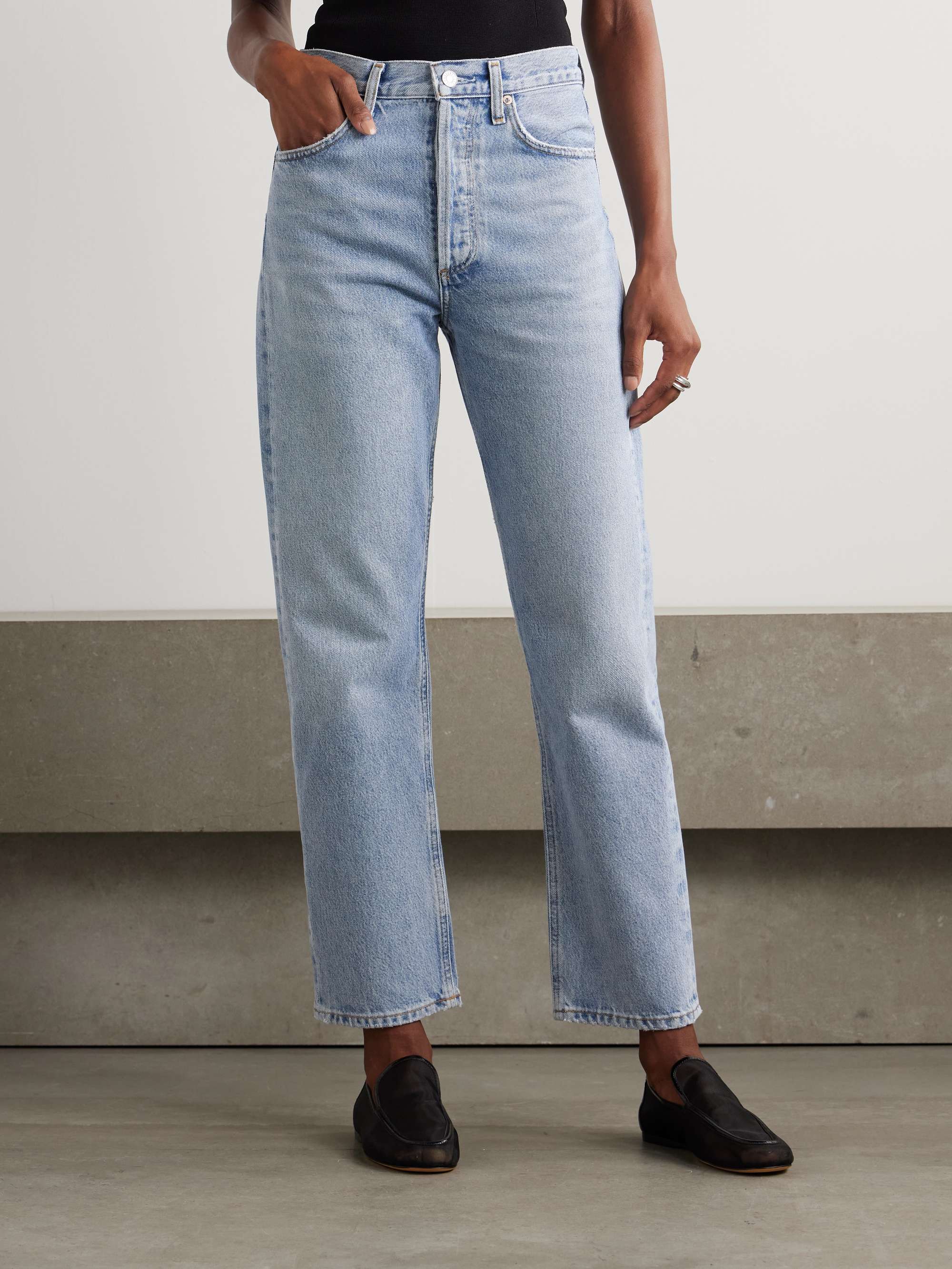 90s mid-rise straight-leg organic jeans view
