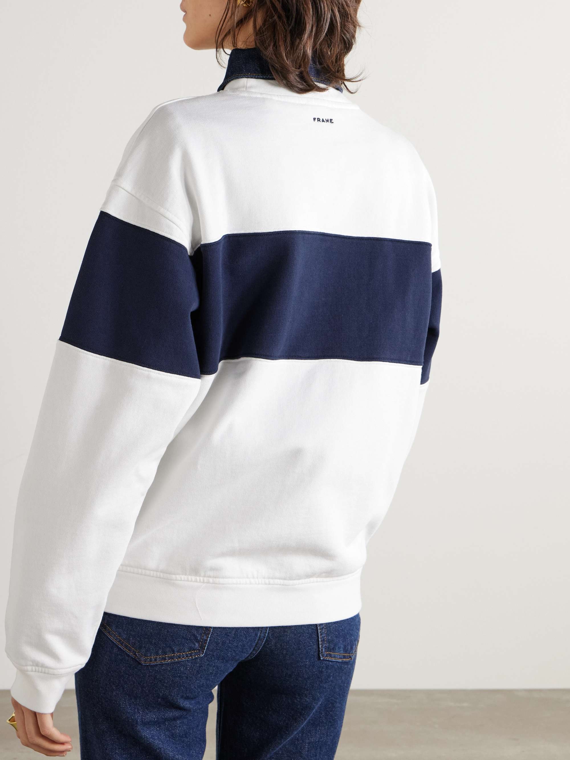 + Ritz Paris color-block embroidered cotton-jersey sweatshirt view