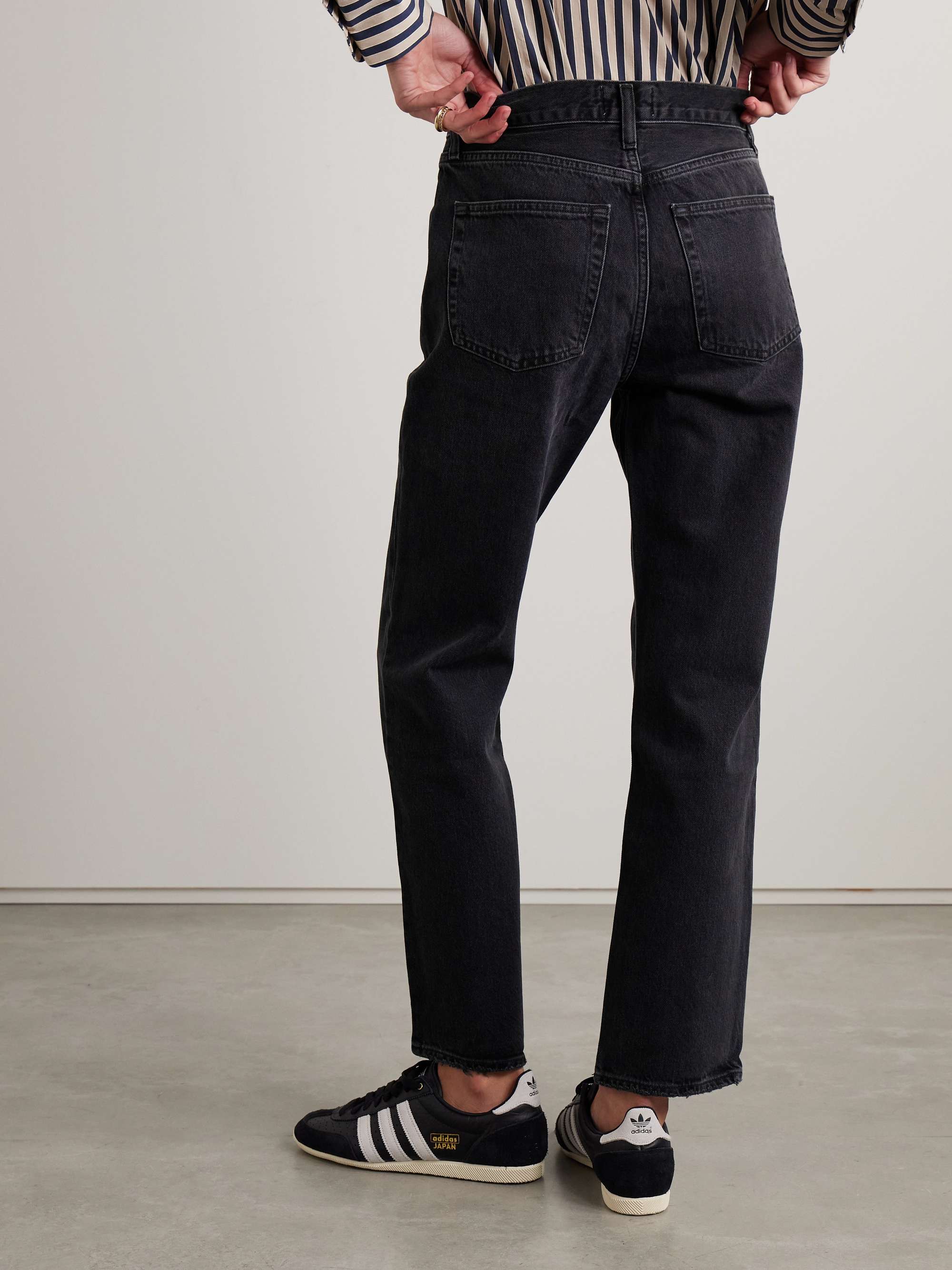 Valen mid-rise straight-leg organic jeans view