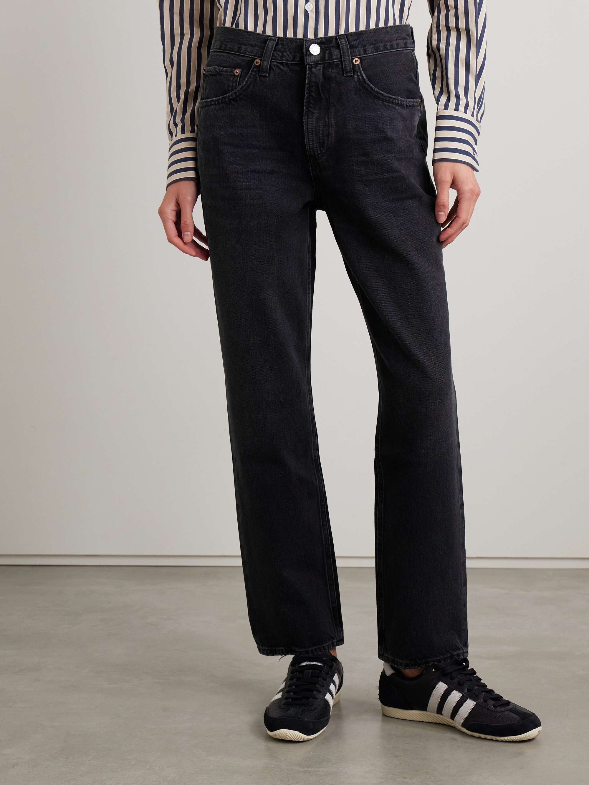 Valen mid-rise straight-leg organic jeans view