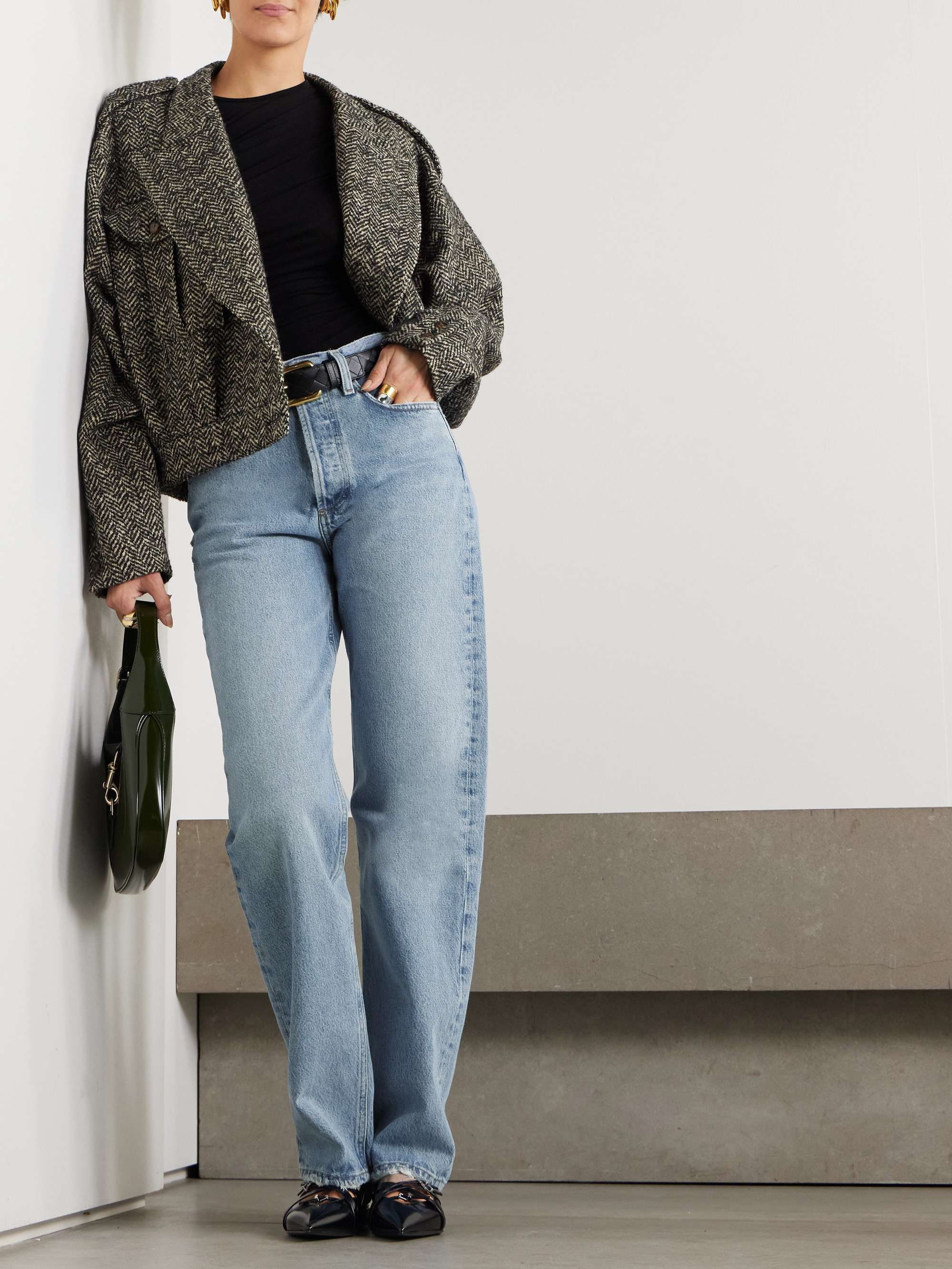 Kelly high-rise straight-leg recycled jeans view