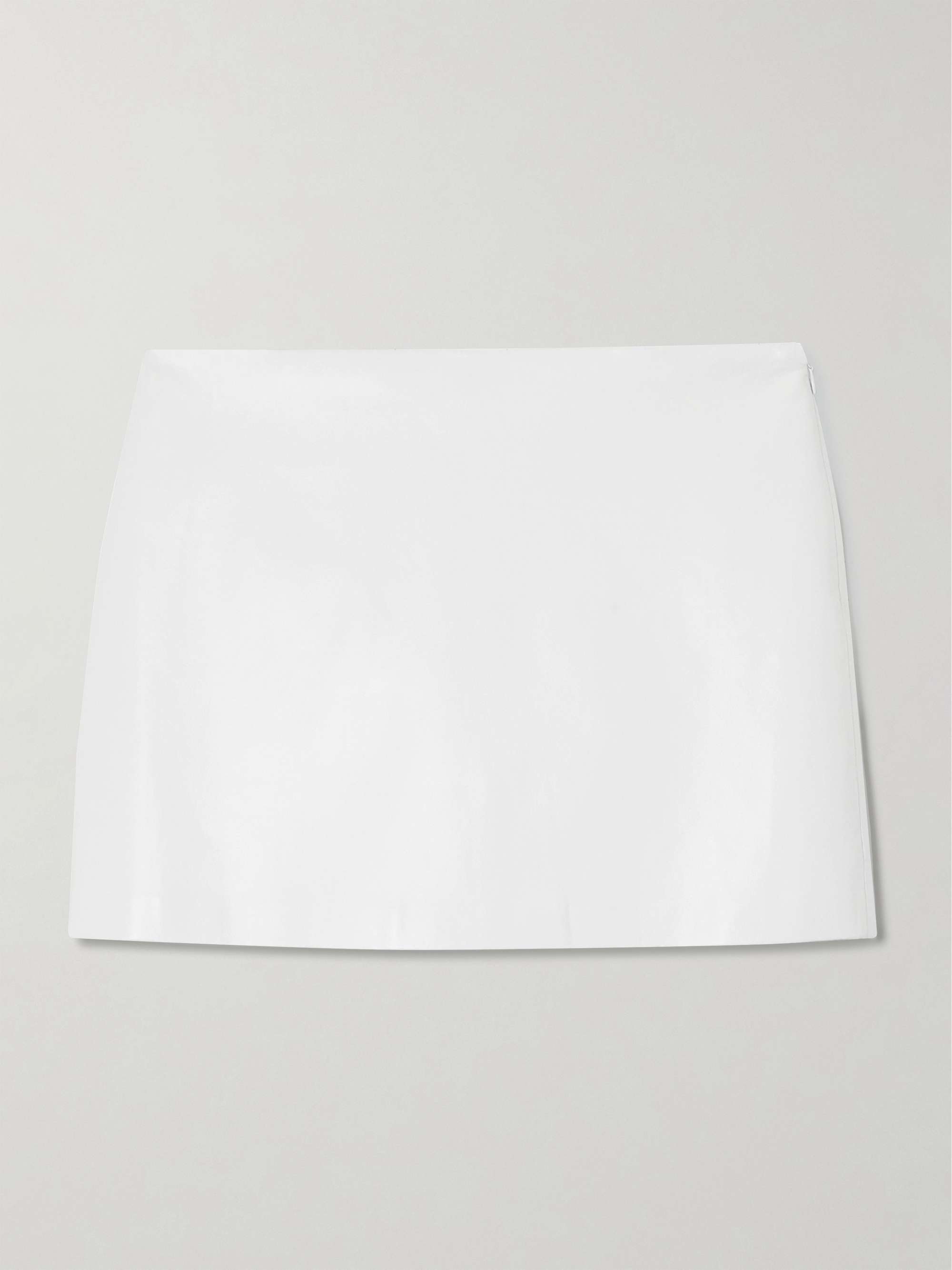 Agda recycled leather-blend mini skirt view