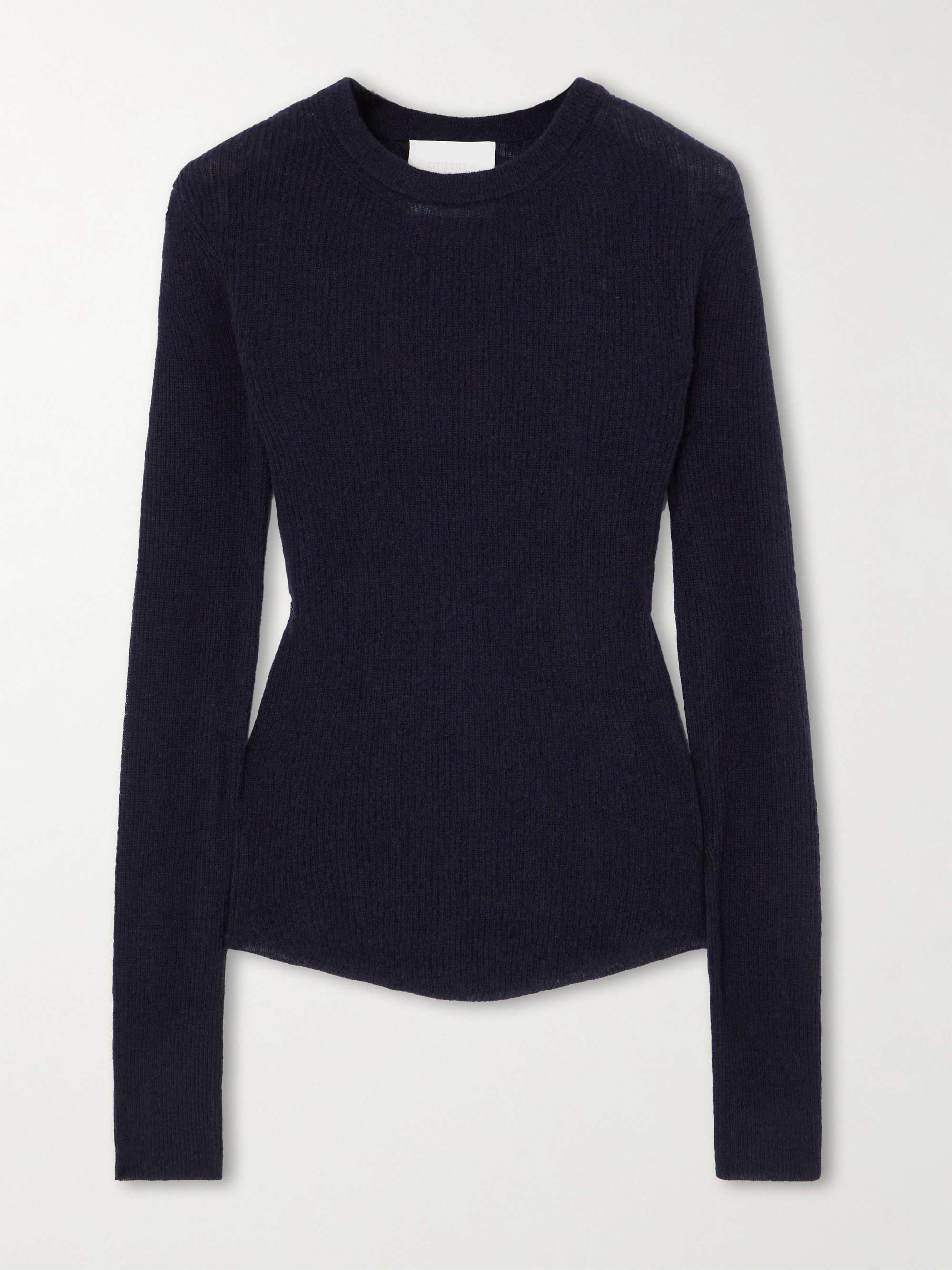Alessia ribbed wool and cashmere-blend sweater view