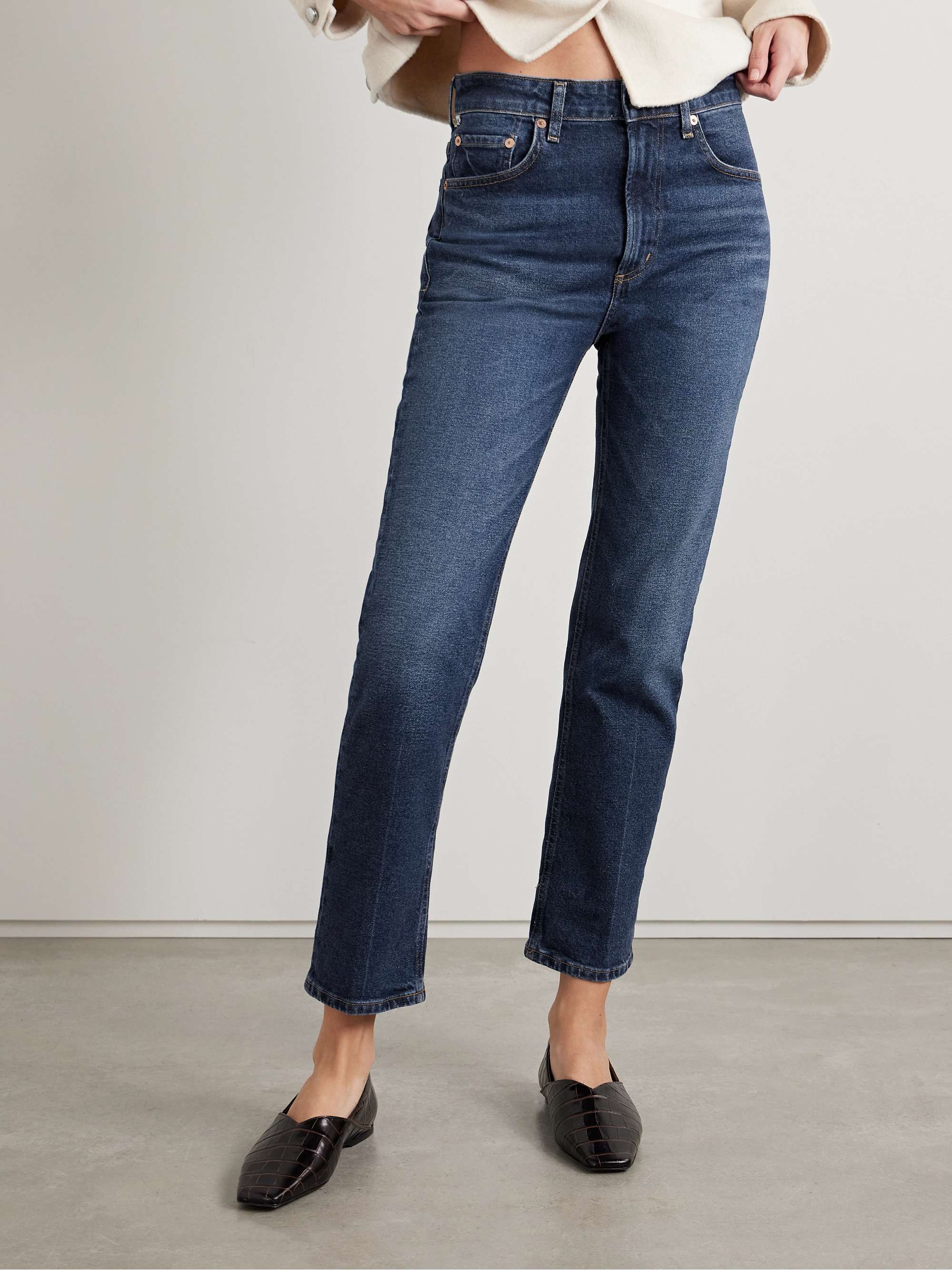 Zurie Ankle cropped high-rise straight-leg jeans view