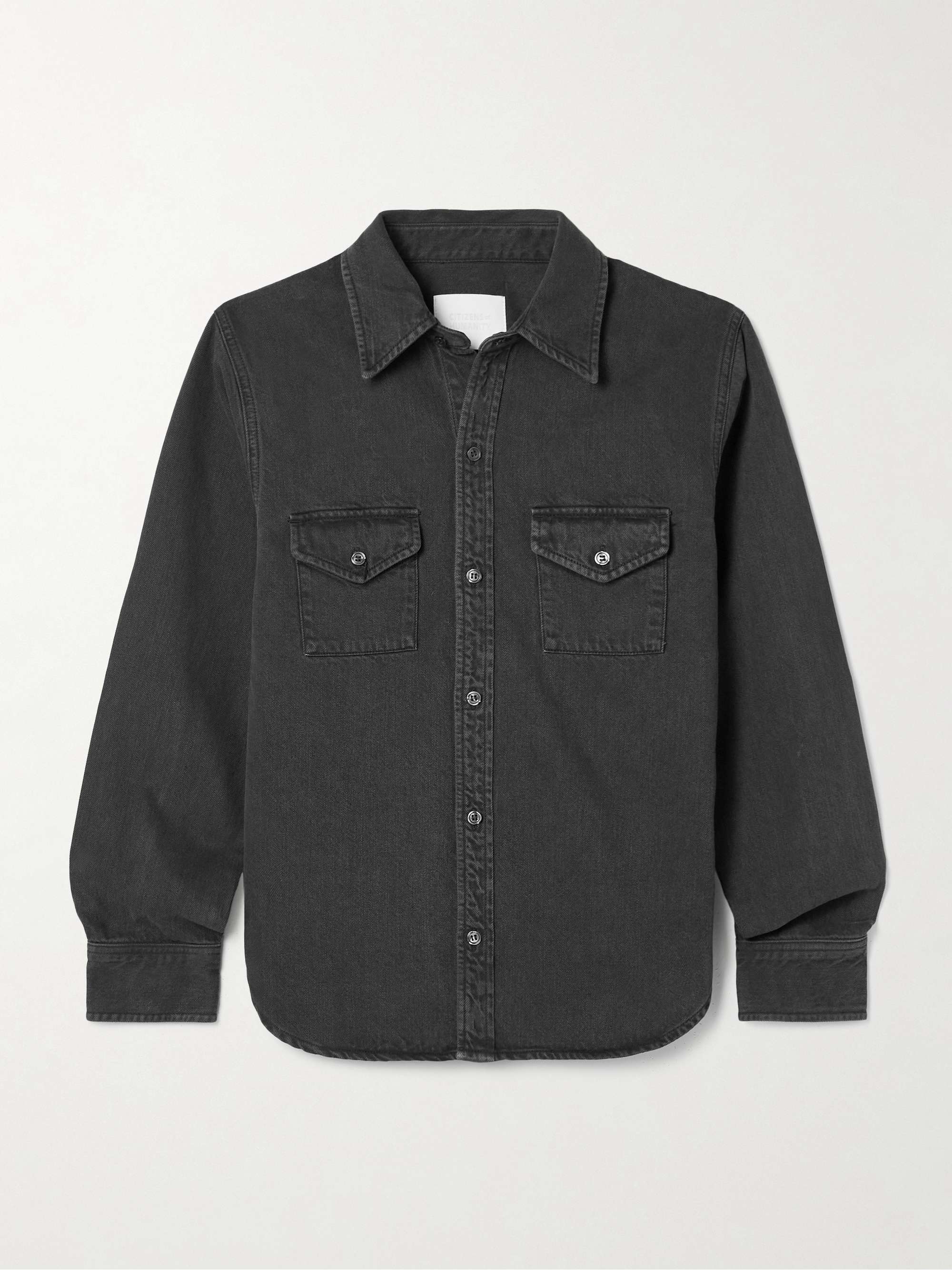 Baby Shay organic denim shirt view