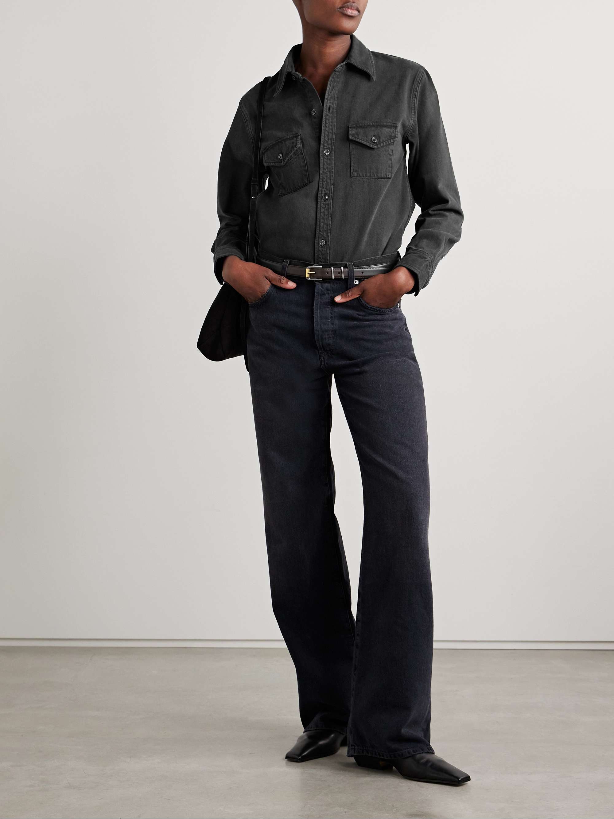 Baby Shay organic denim shirt view