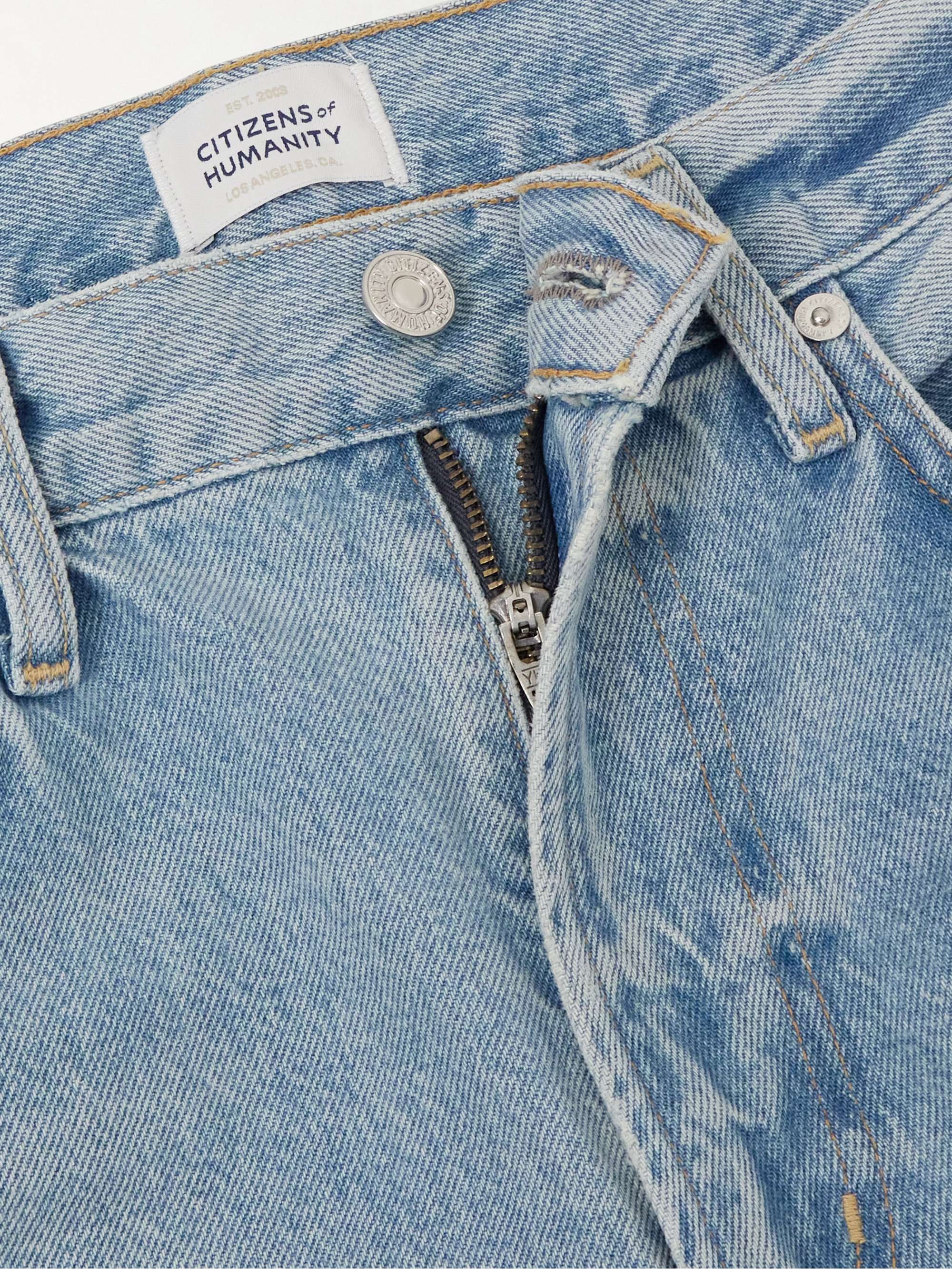 Miro mid-rise barrel-leg recycled jeans view