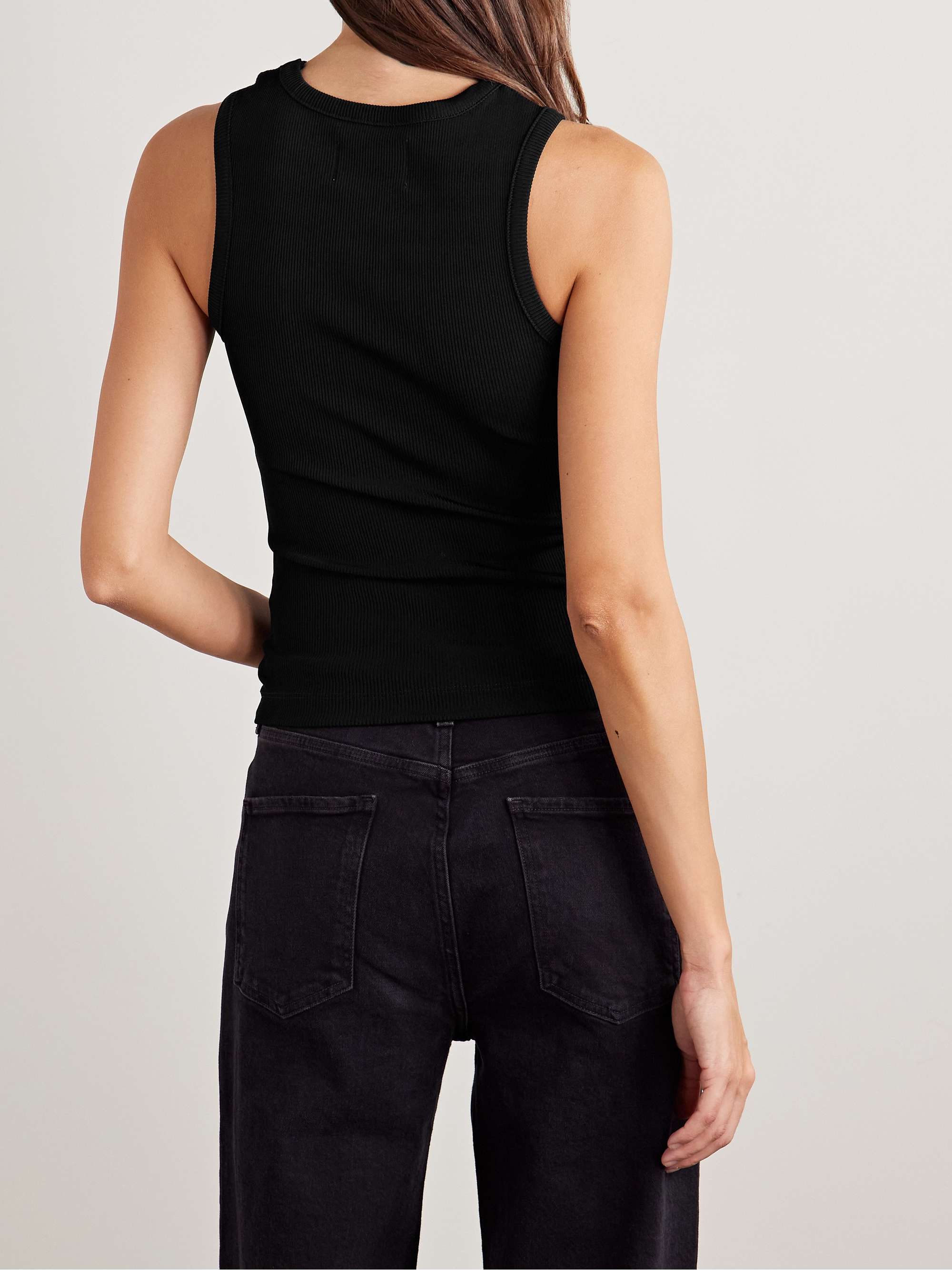 Ribbed jersey tank view