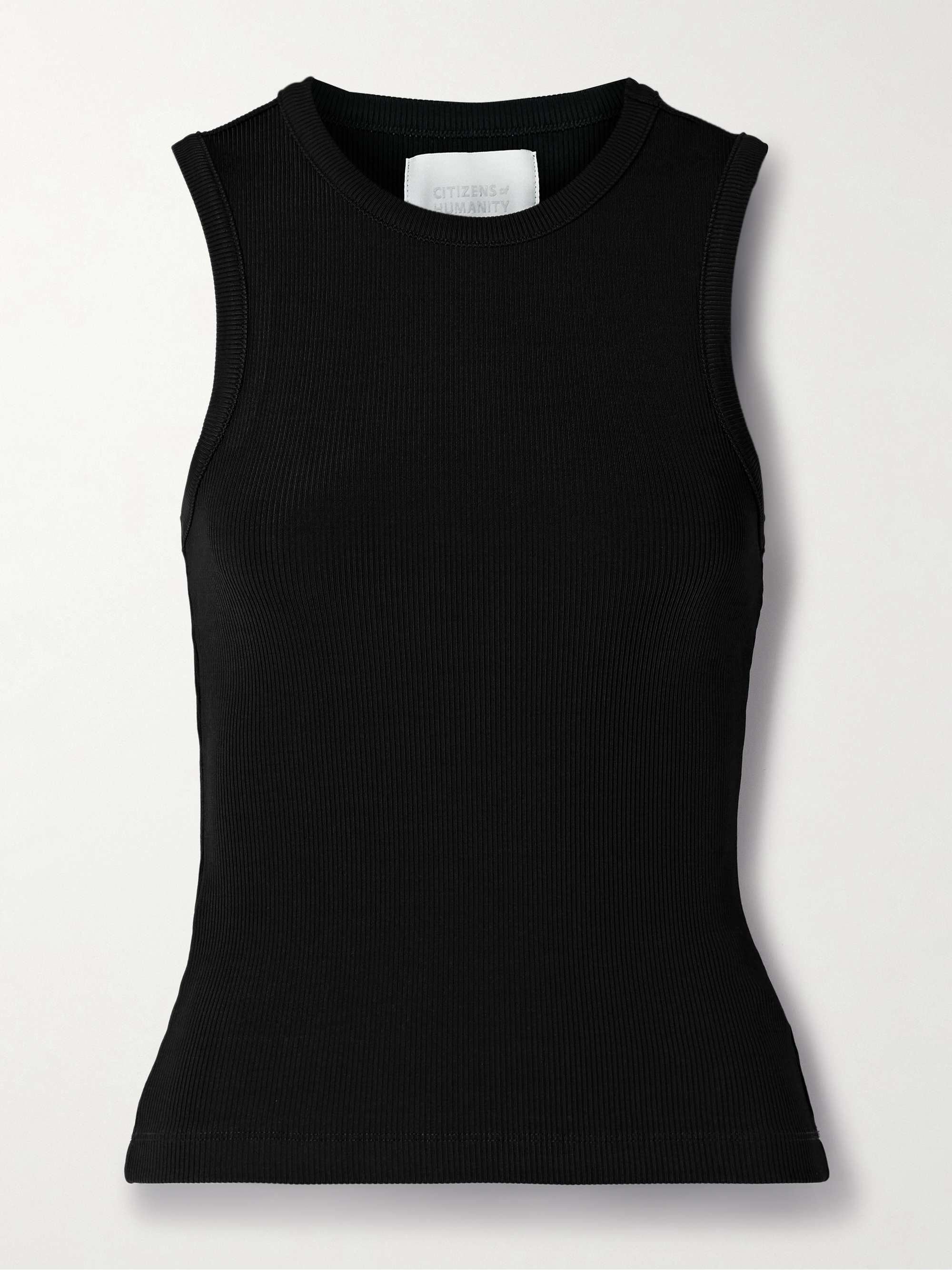 Ribbed jersey tank view