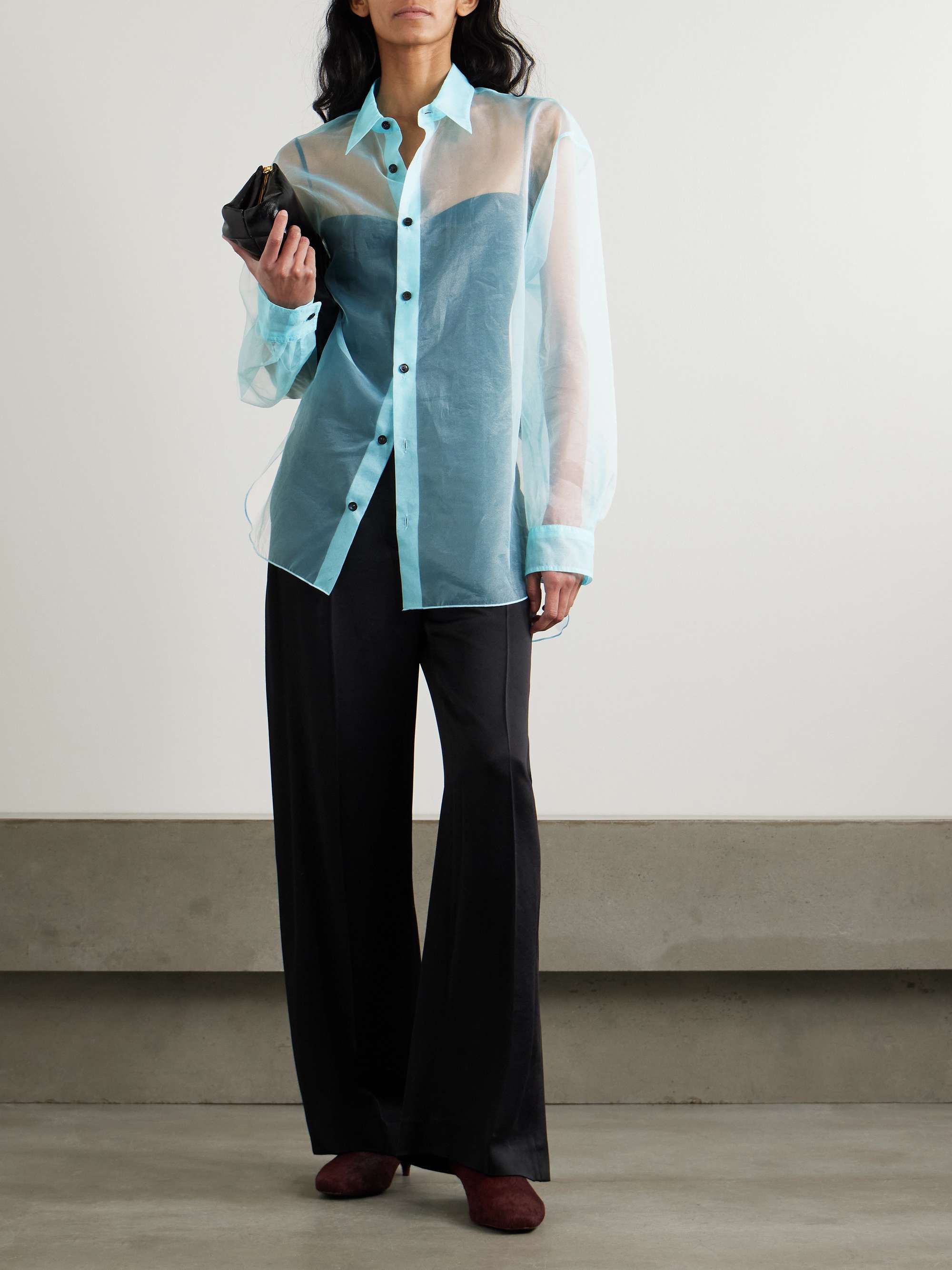 Oversized organza shirt view