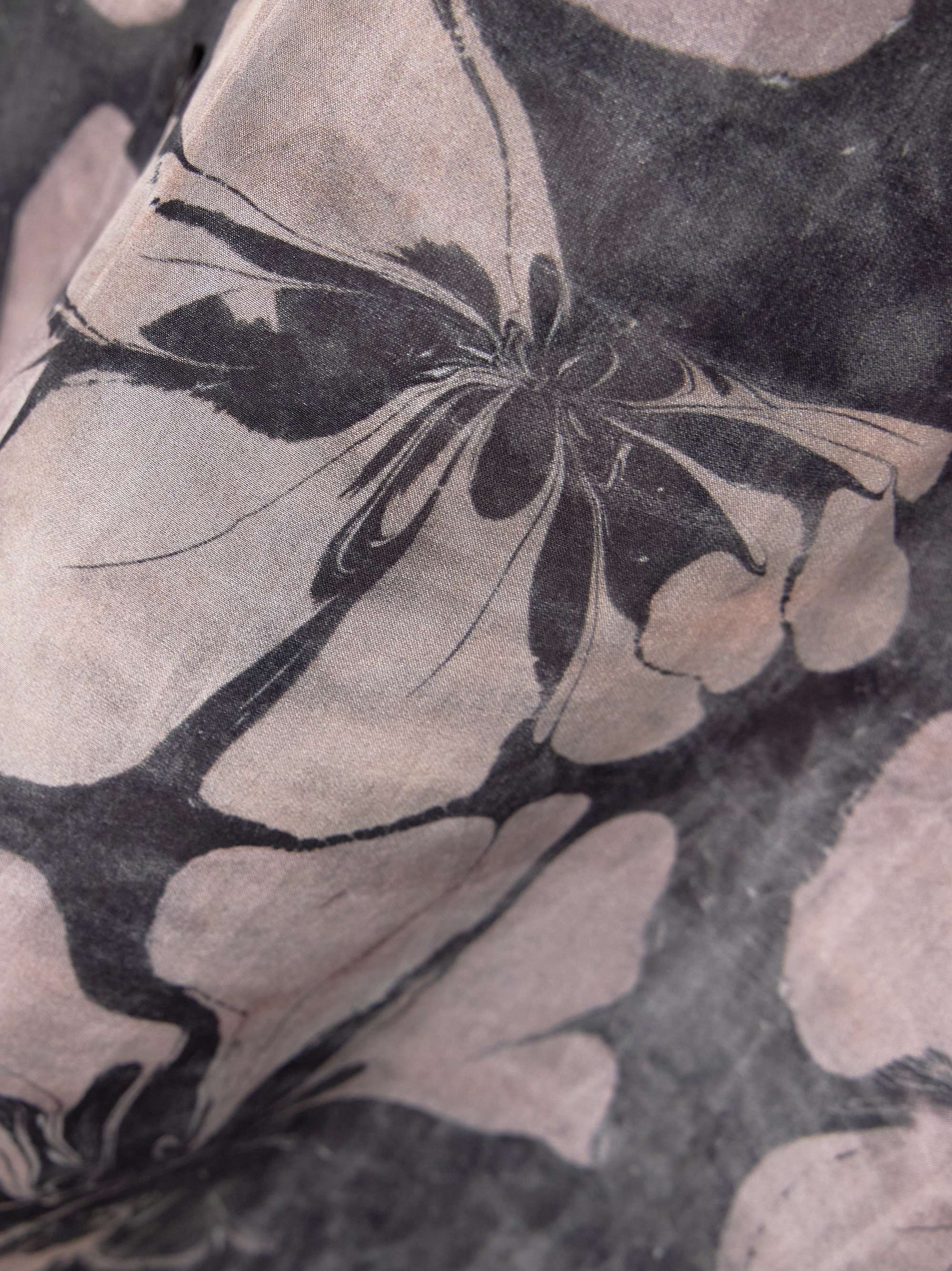 Floral-print silk-voile shirt view